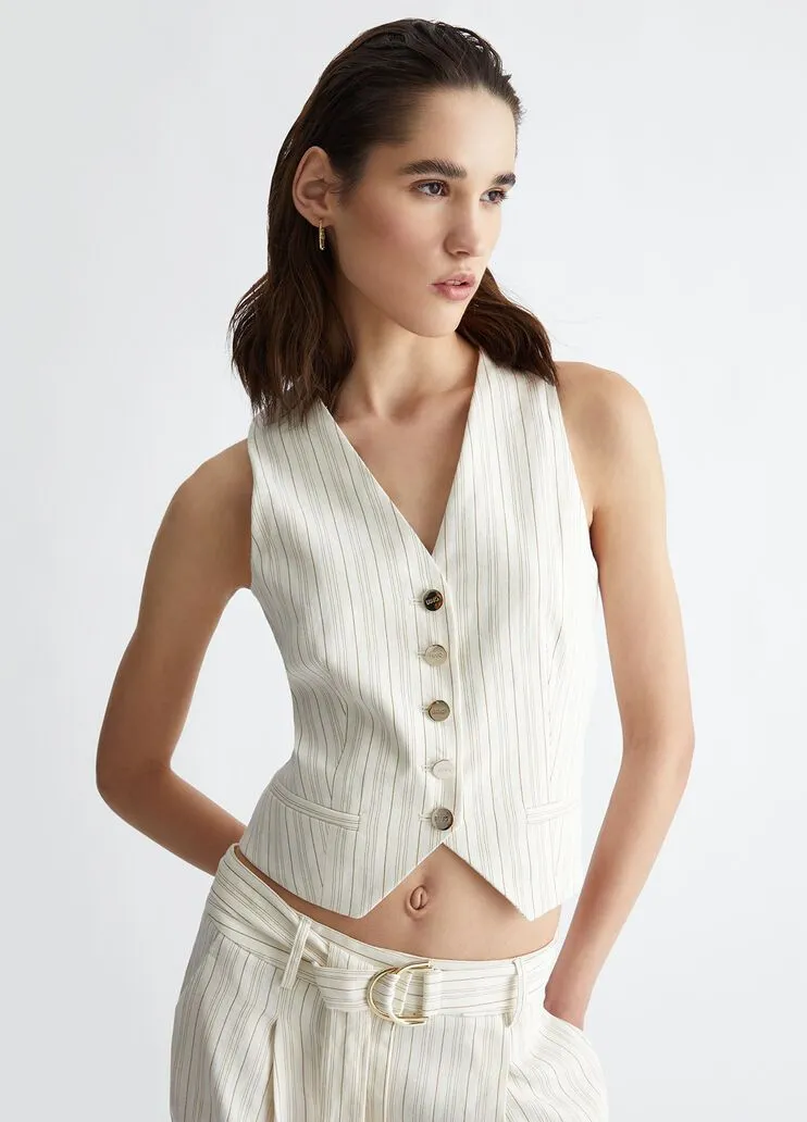 Gilet gessato liu jo