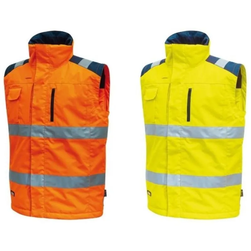 Gilet Imbottito da Lavoro Multitasche Alta Visibilità U-Power Prime HL159YF