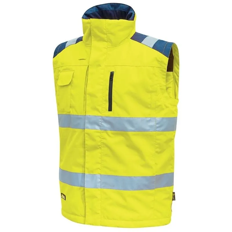 Gilet Imbottito da Lavoro Multitasche Alta Visibilità U-Power Prime HL159YF