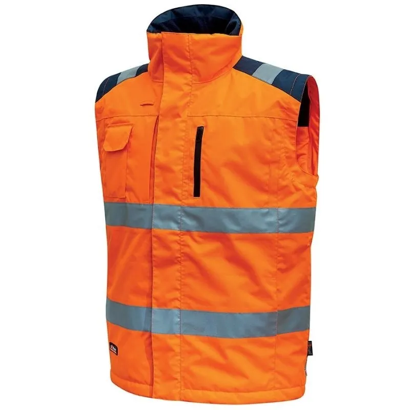 Gilet Imbottito da Lavoro Multitasche Alta Visibilità U-Power Prime HL159YF