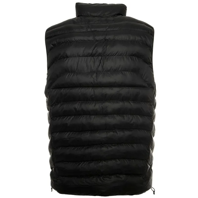 Gilet imbottito nero con pony rosso 