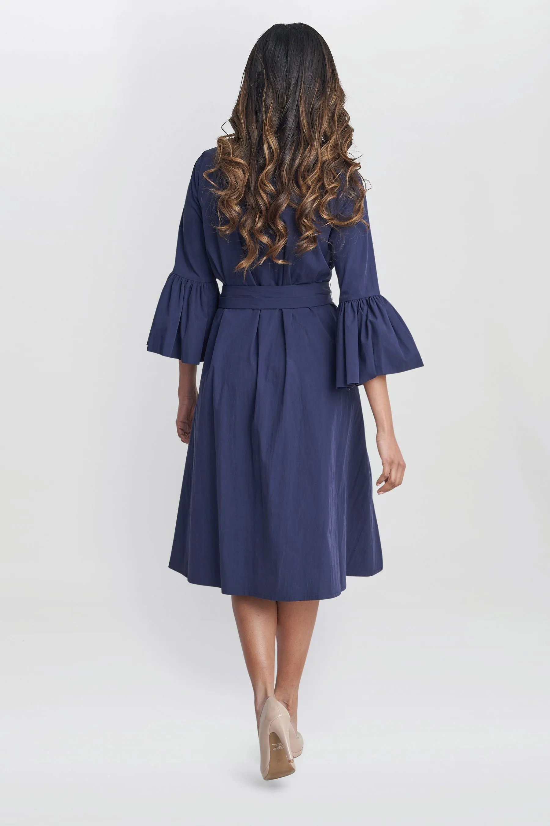 Gina Bacconi Blu - Melinda - Abito chemisier con taffeta
