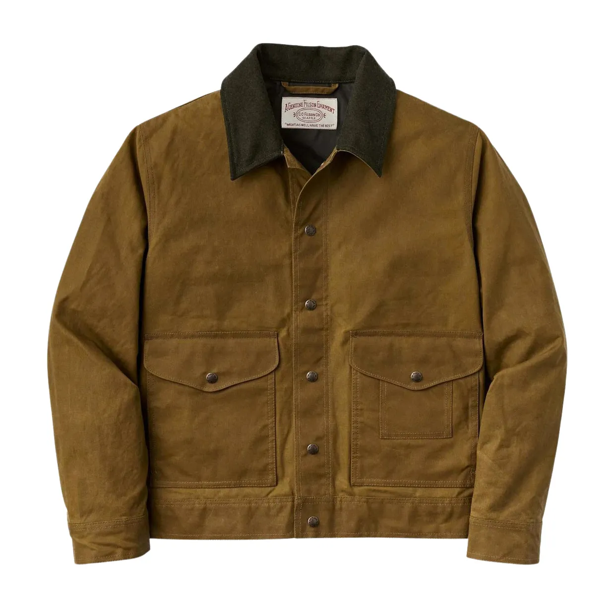 Giubbino Uomo Filson Tin Cloth Work Jacket Marrone