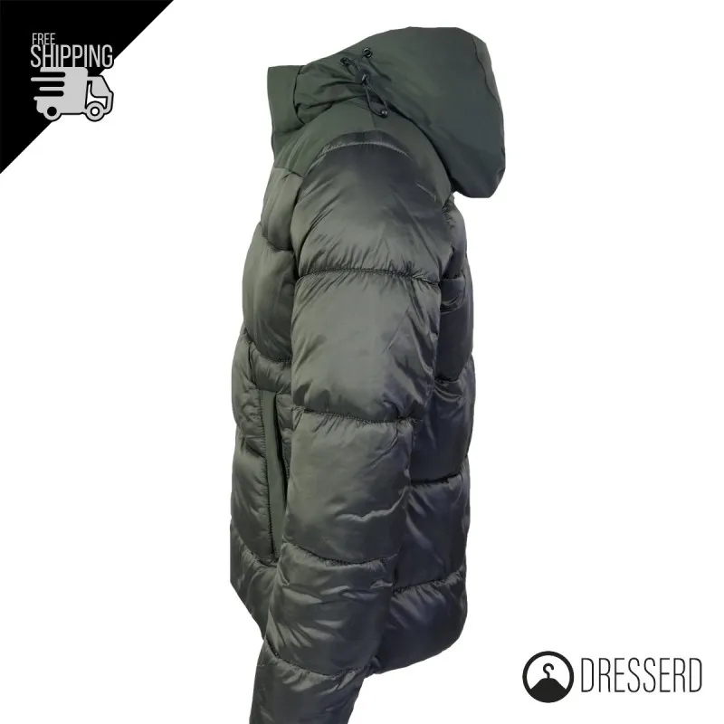 Giubbotto Uomo Con Cappuccio Giubbino Invernale Dresserd