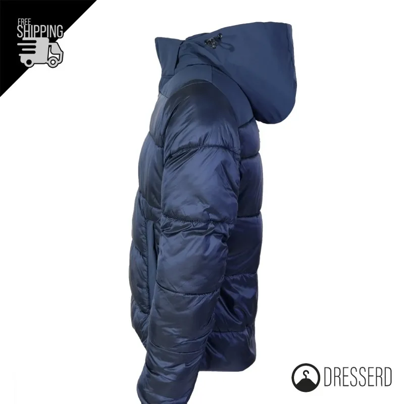Giubbotto Uomo Con Cappuccio Giubbino Invernale Dresserd