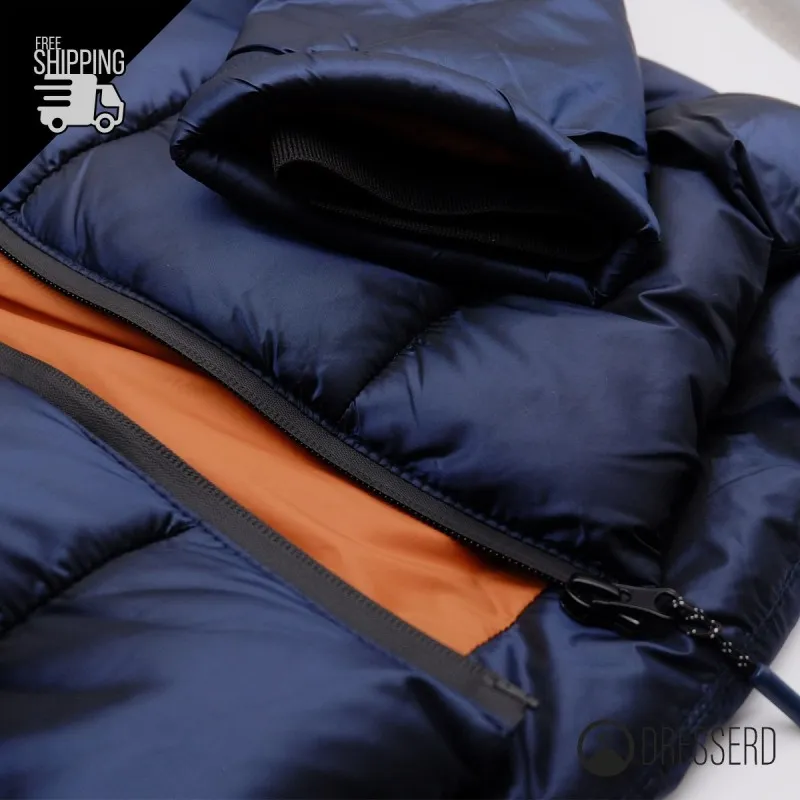Giubbotto Uomo Con Cappuccio Giubbino Invernale Dresserd