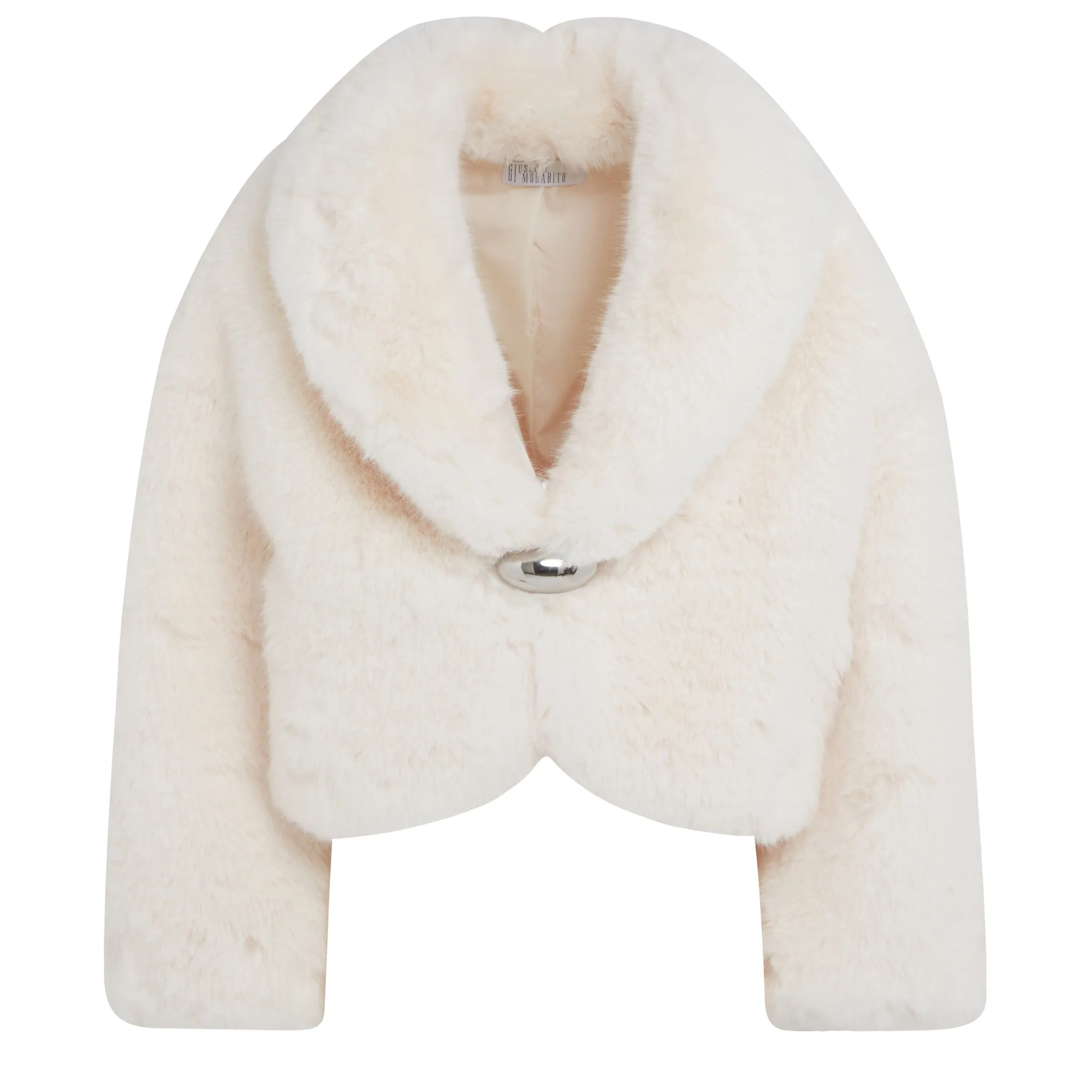 GIUSEPPE DI MORABITO  Cappotto in shearling bianco