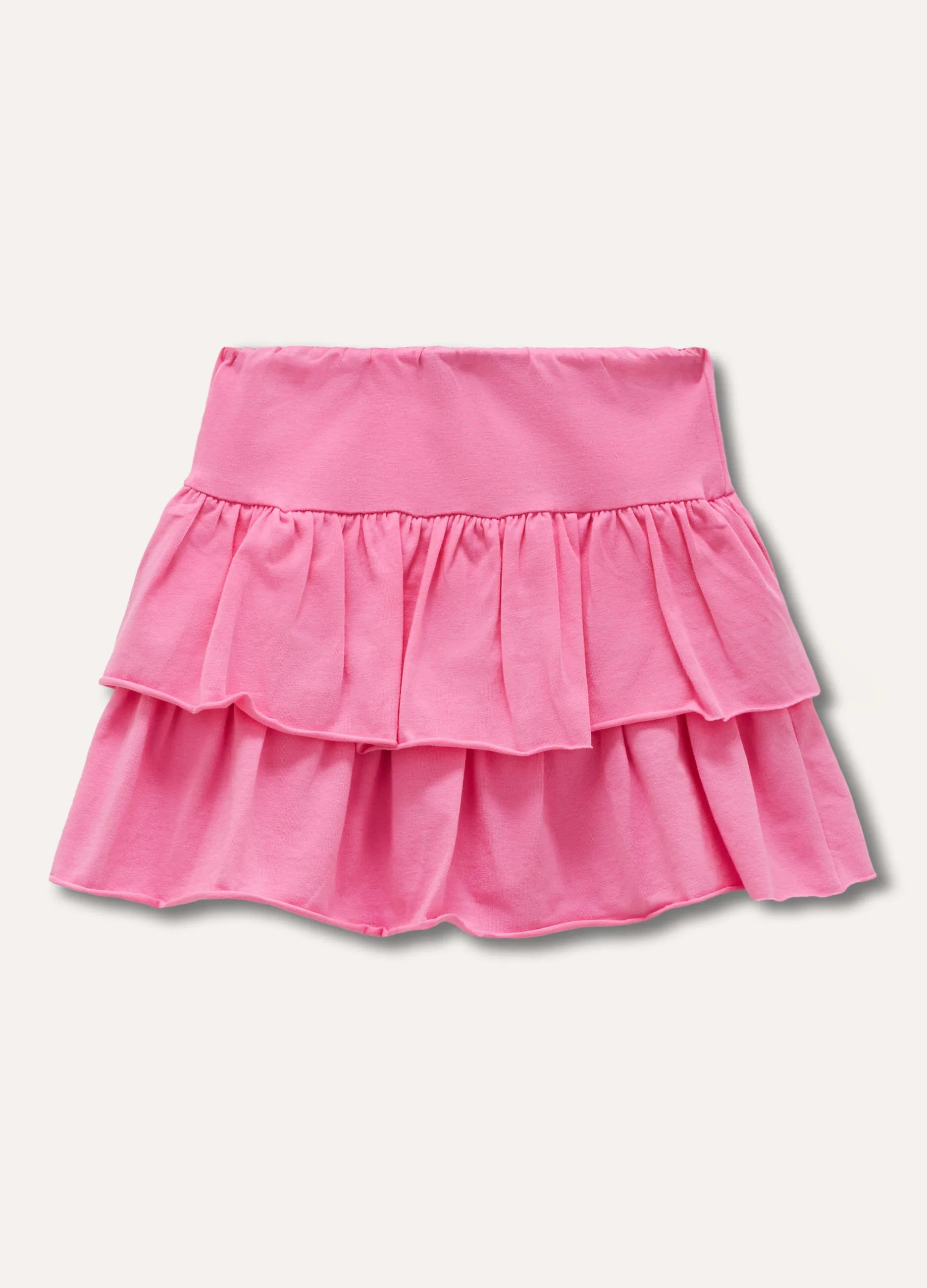 Gonna a balze in cotone stretch bambina