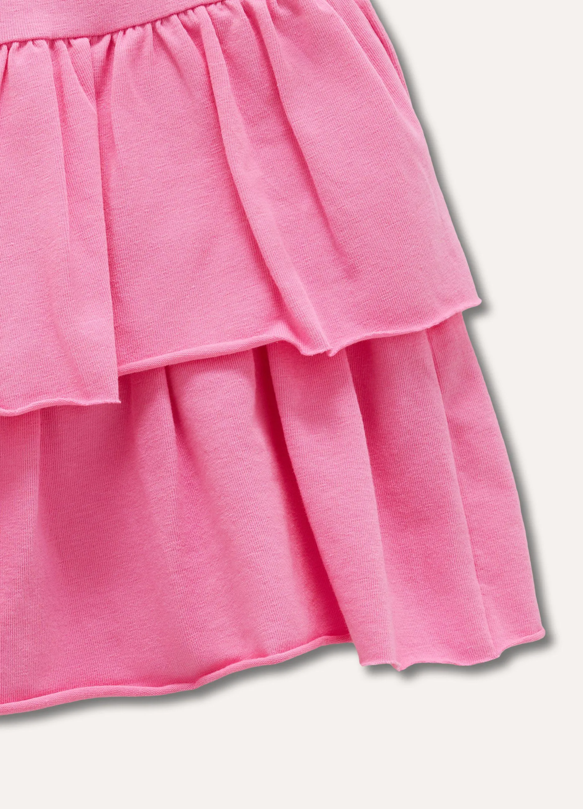 Gonna a balze in cotone stretch bambina