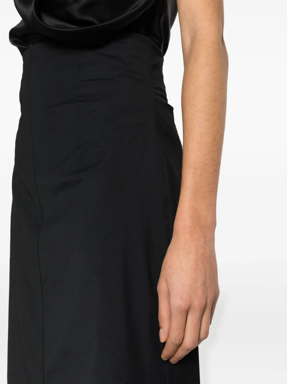 Gonna con dettaglio spacco in nero - donna