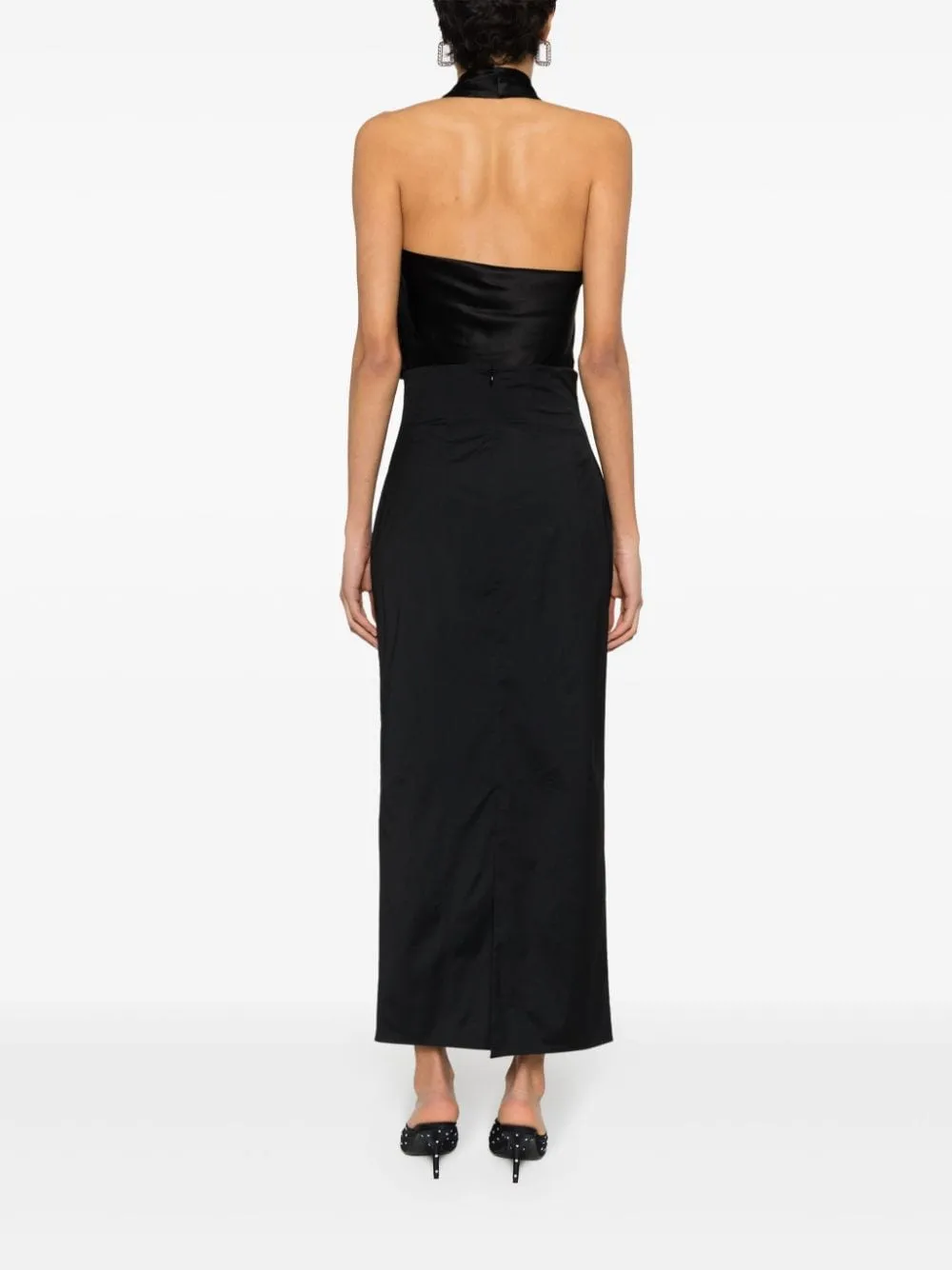 Gonna con dettaglio spacco in nero - donna