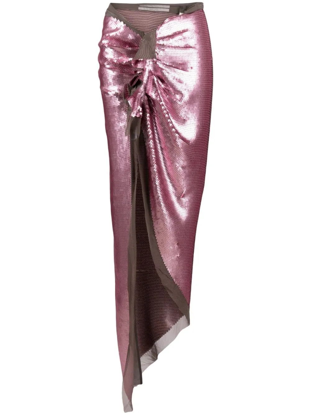 Gonna con spacco laterale in rosa - donna