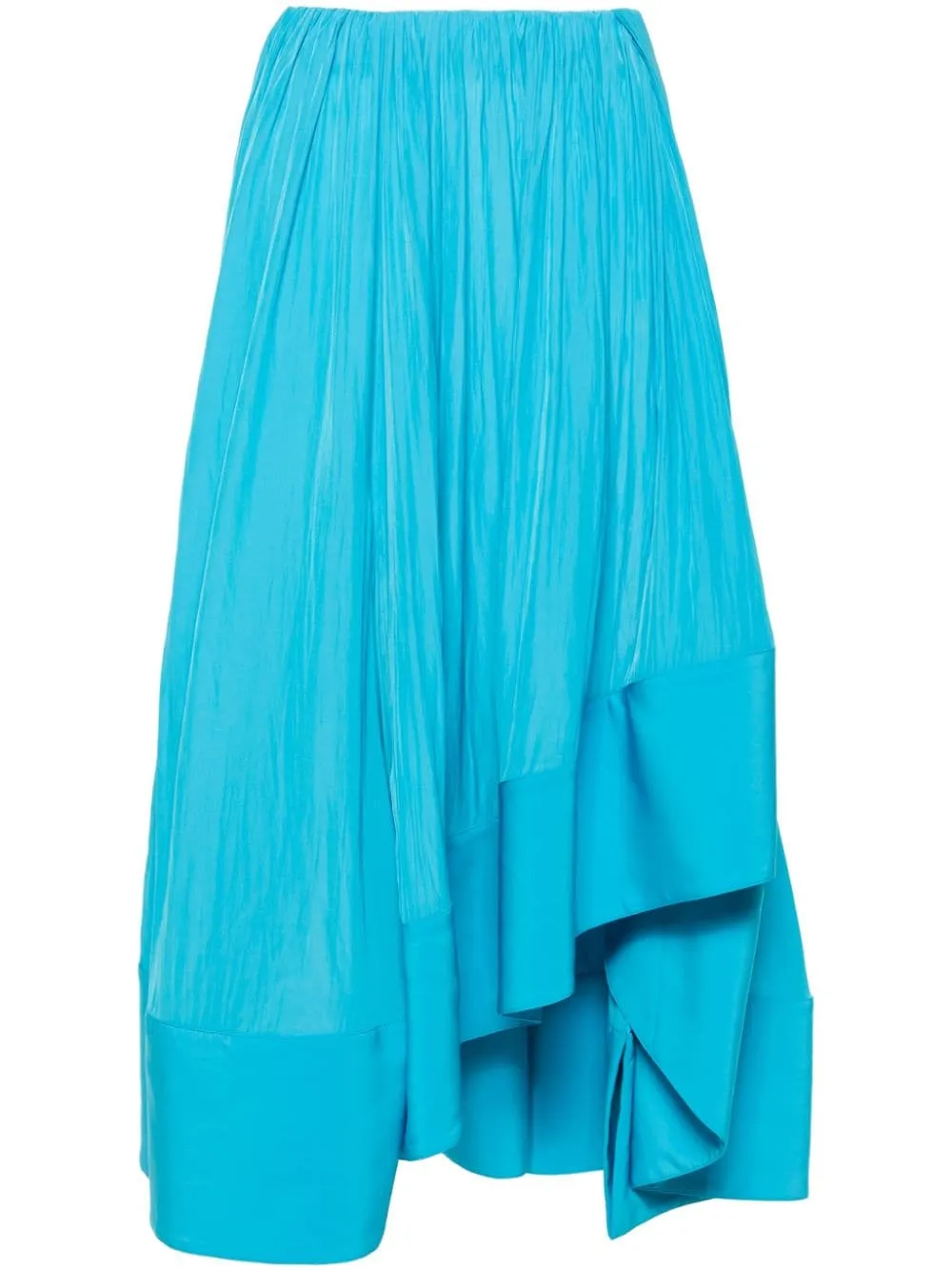Gonna lunga asimmetrica in blu - donna