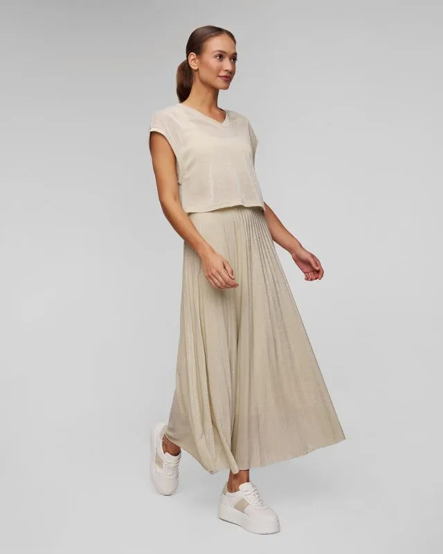 Gonna lunga dorata in tulle da donna Sportalm