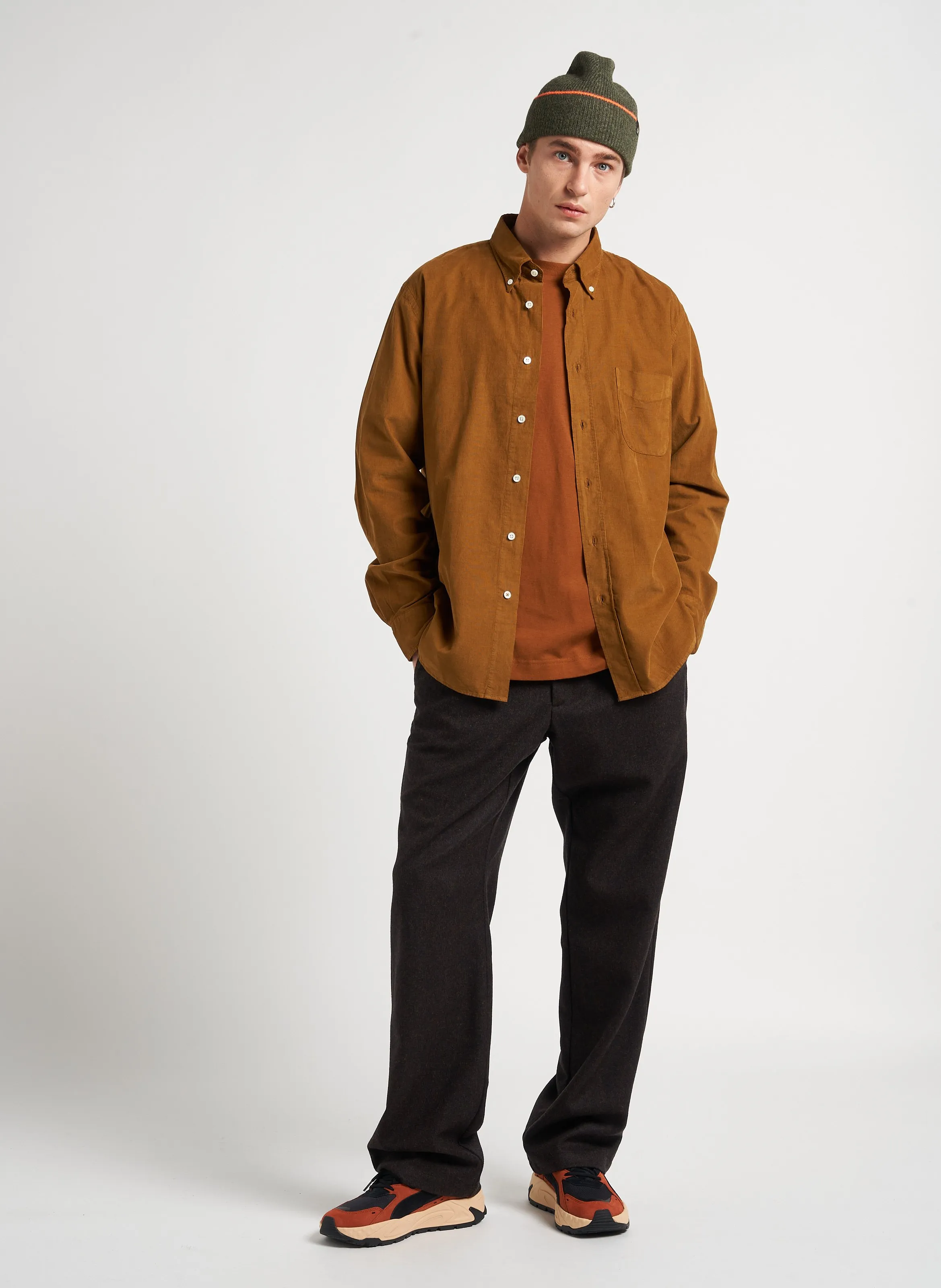  HARTFORD   PITT PAT - Camicia collo classico in cotone | Marrone