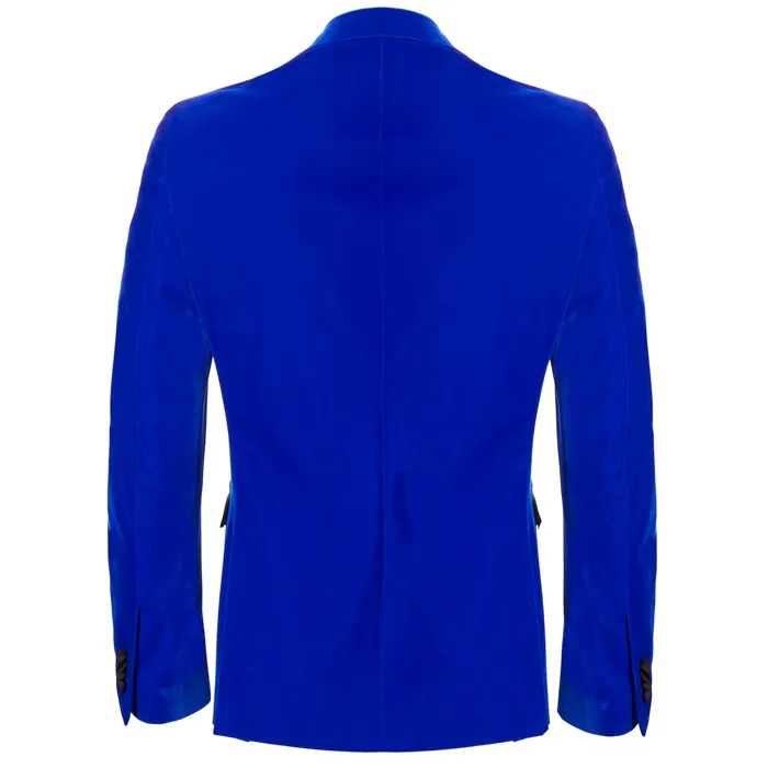 Henk ter Horst Giacca in velluto blu cobalto