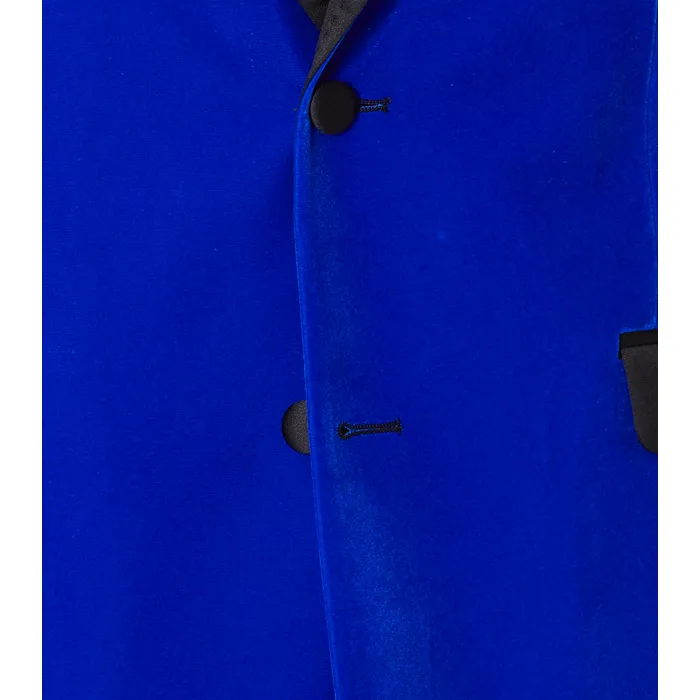 Henk ter Horst Giacca in velluto blu cobalto