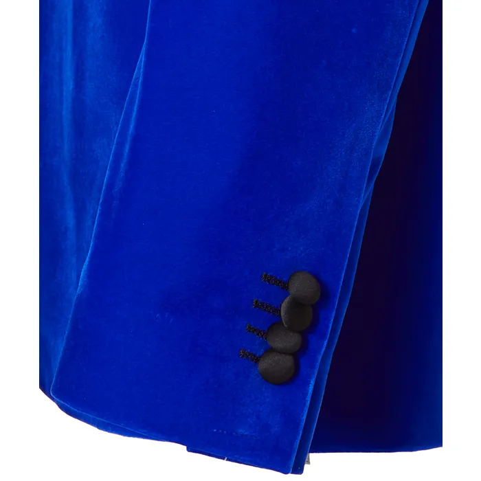 Henk ter Horst Giacca in velluto blu cobalto