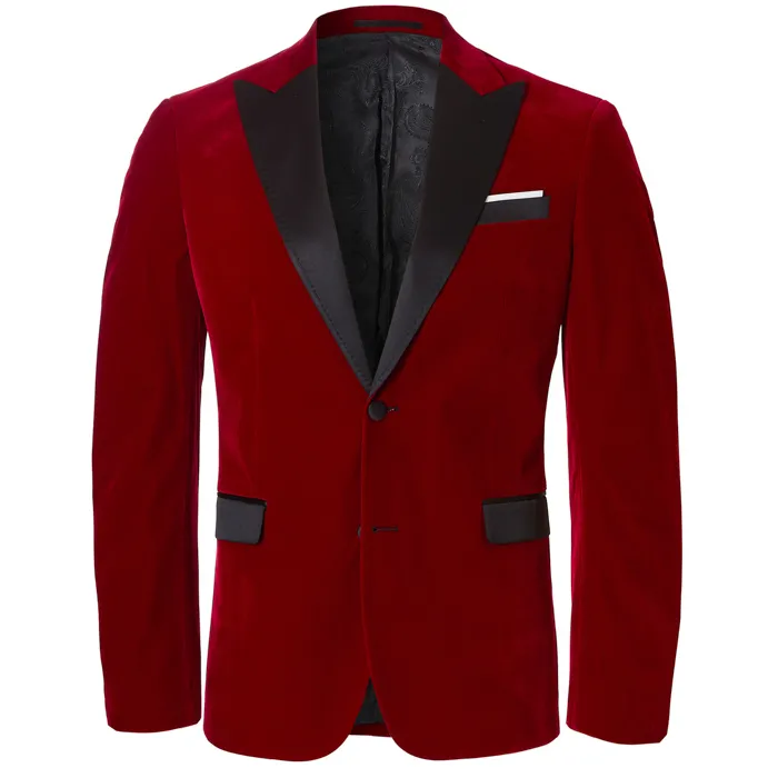 Henk ter Horst Giacca in velluto rosso