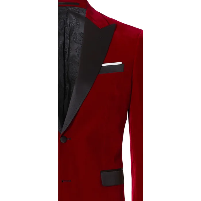 Henk ter Horst Giacca in velluto rosso