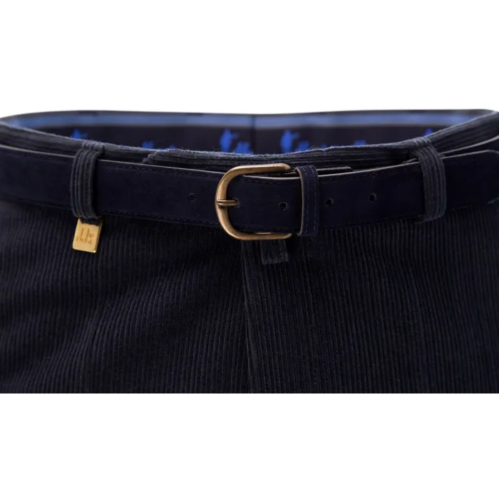 Henk ter Horst pantaloni Trelana in lana elasticizzata a coste Blu grigio