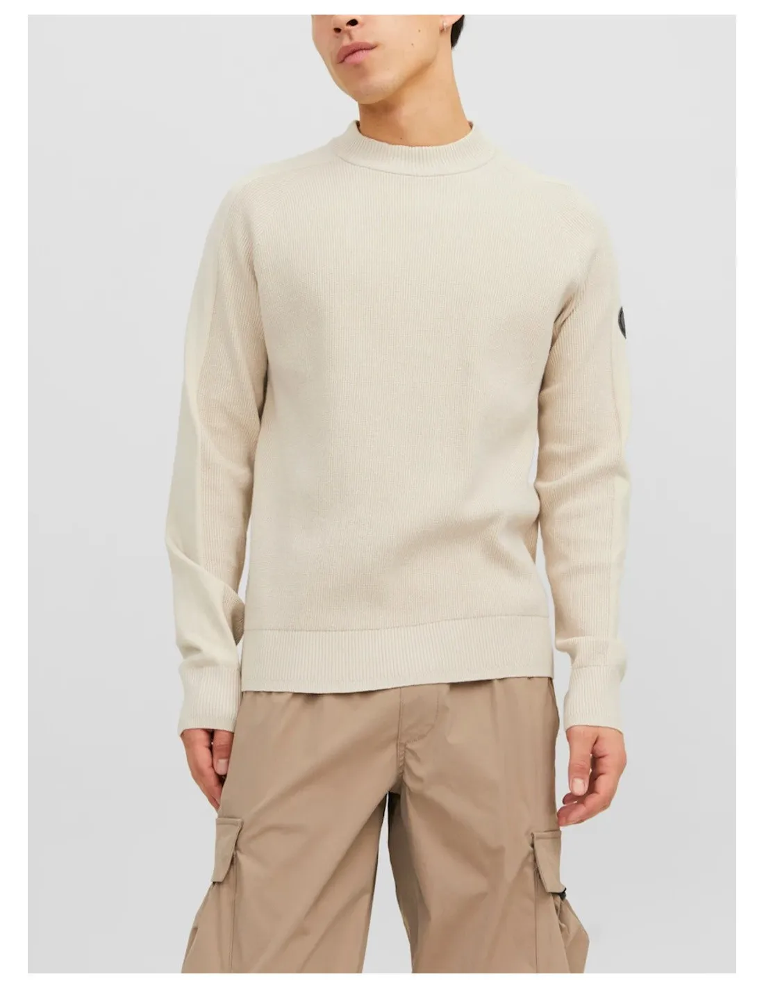 JACK & JONES PULLOVER UOMO,JCOFILO KNIT MOCK NECK