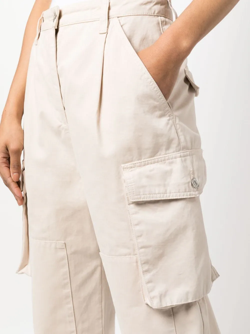 JEANS BEIGE IN COTONE