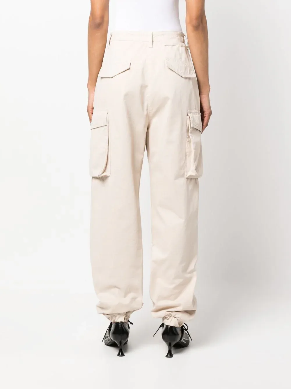 JEANS BEIGE IN COTONE