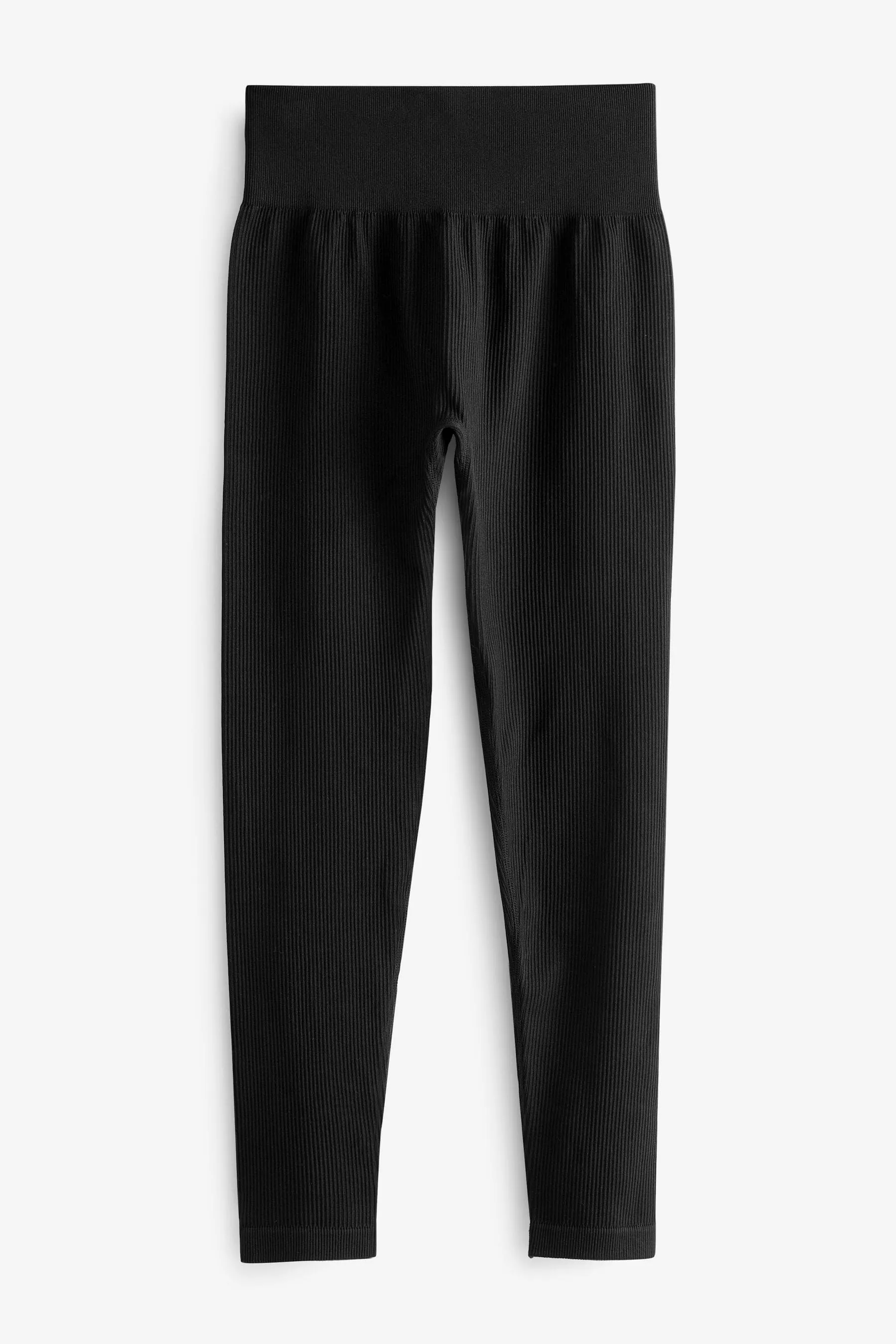 Leggings a vita alta a coste