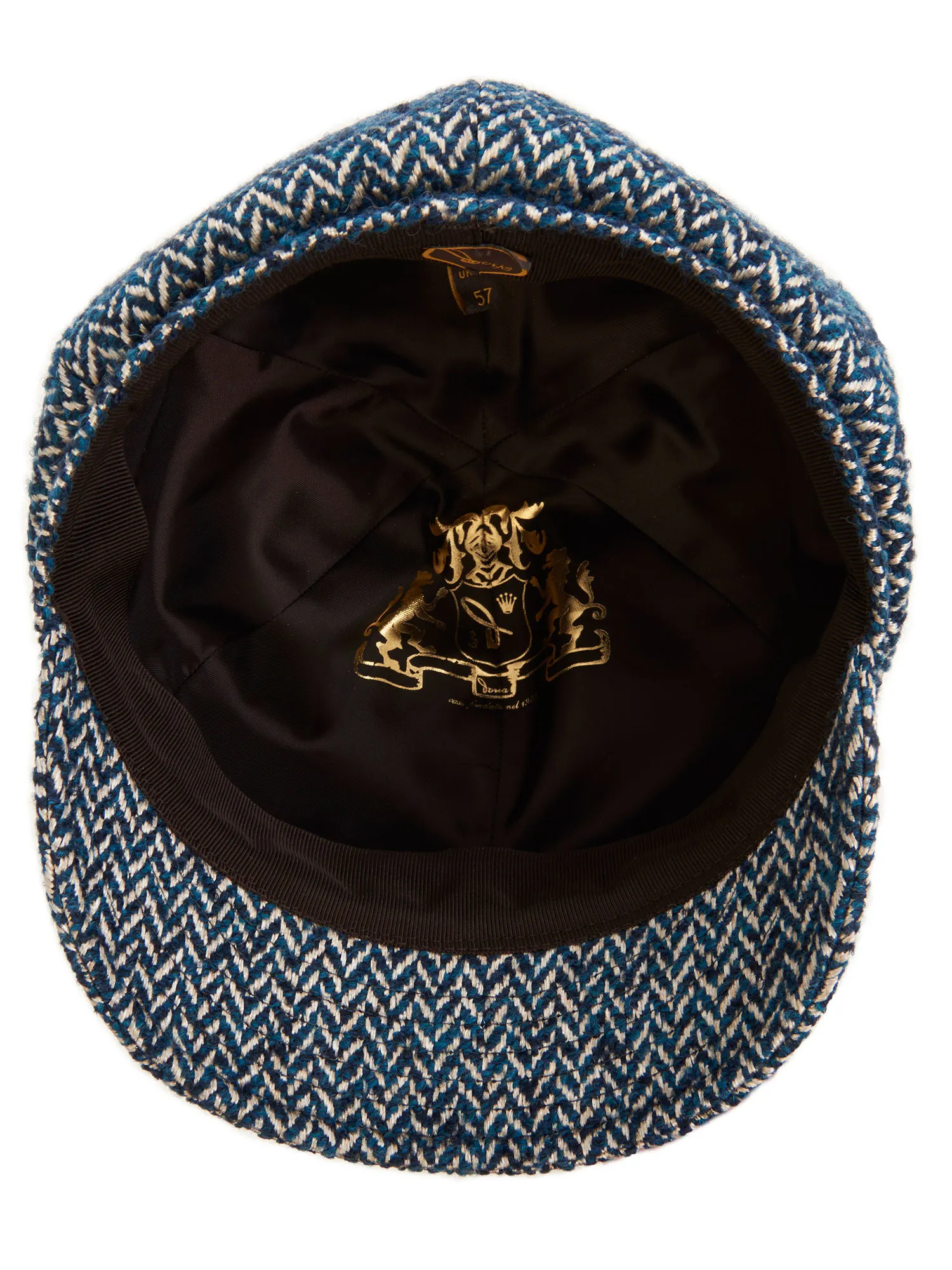 Light blue tweed cap for women