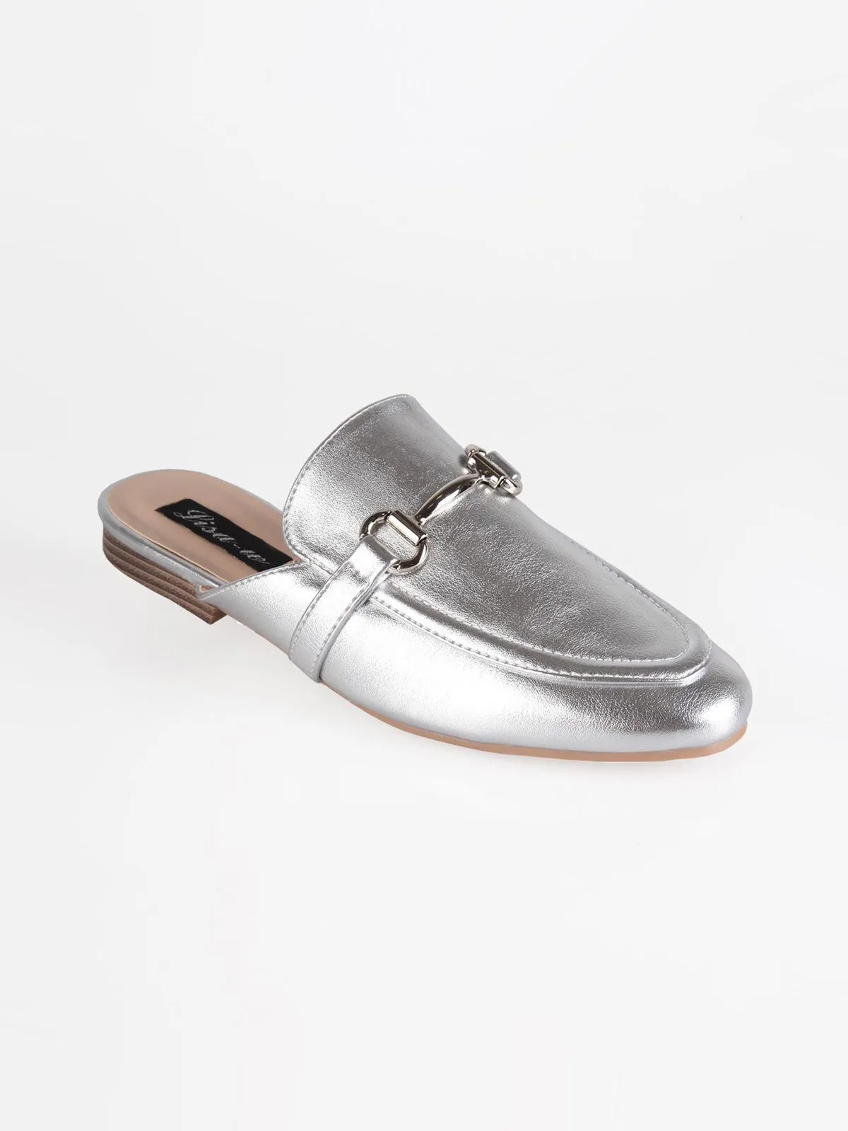 Lisa-W Sabot en similicuir avec pince  argent