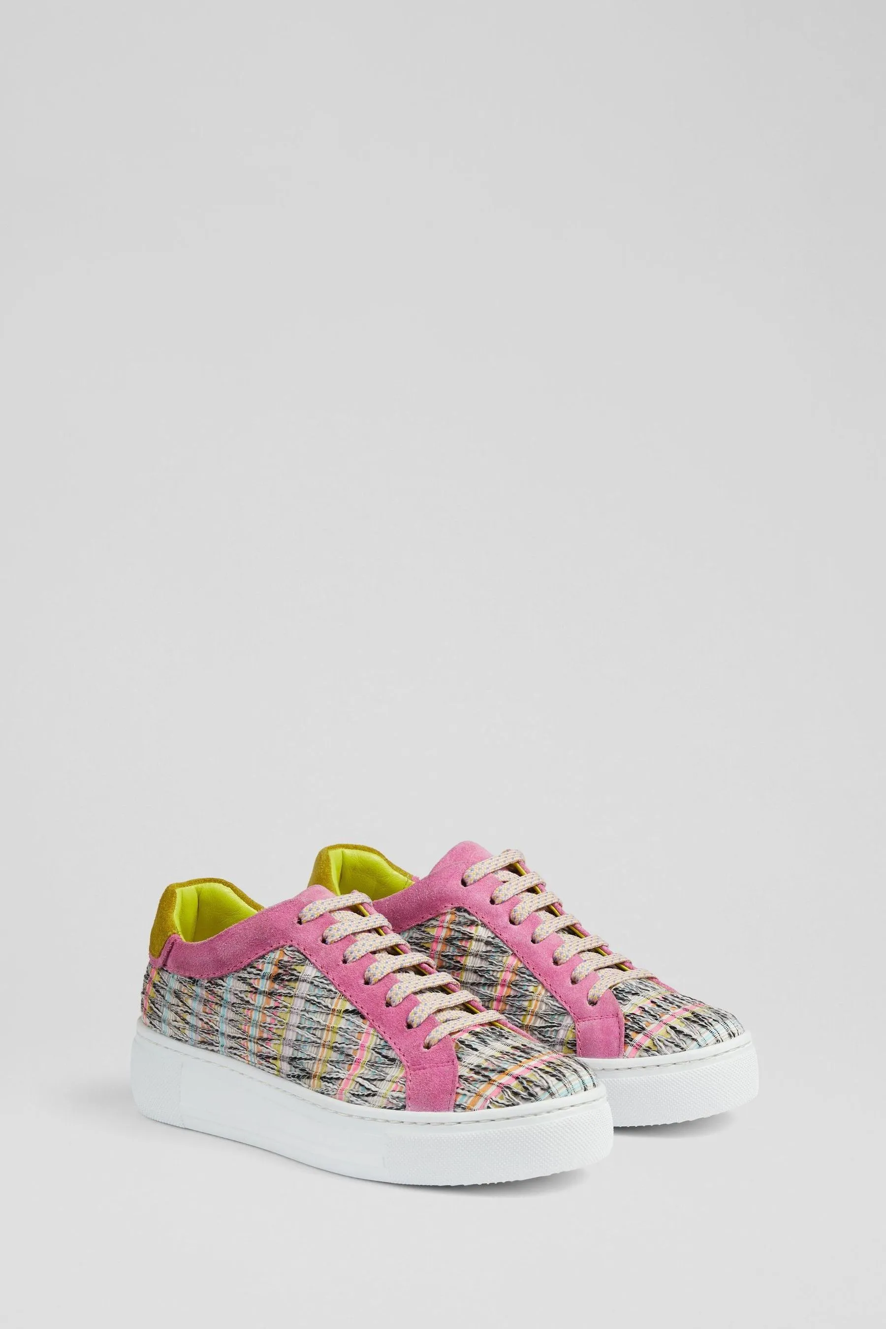 LK Bennett Lift - Multi - Scarpe da ginnastica flatform in tweed