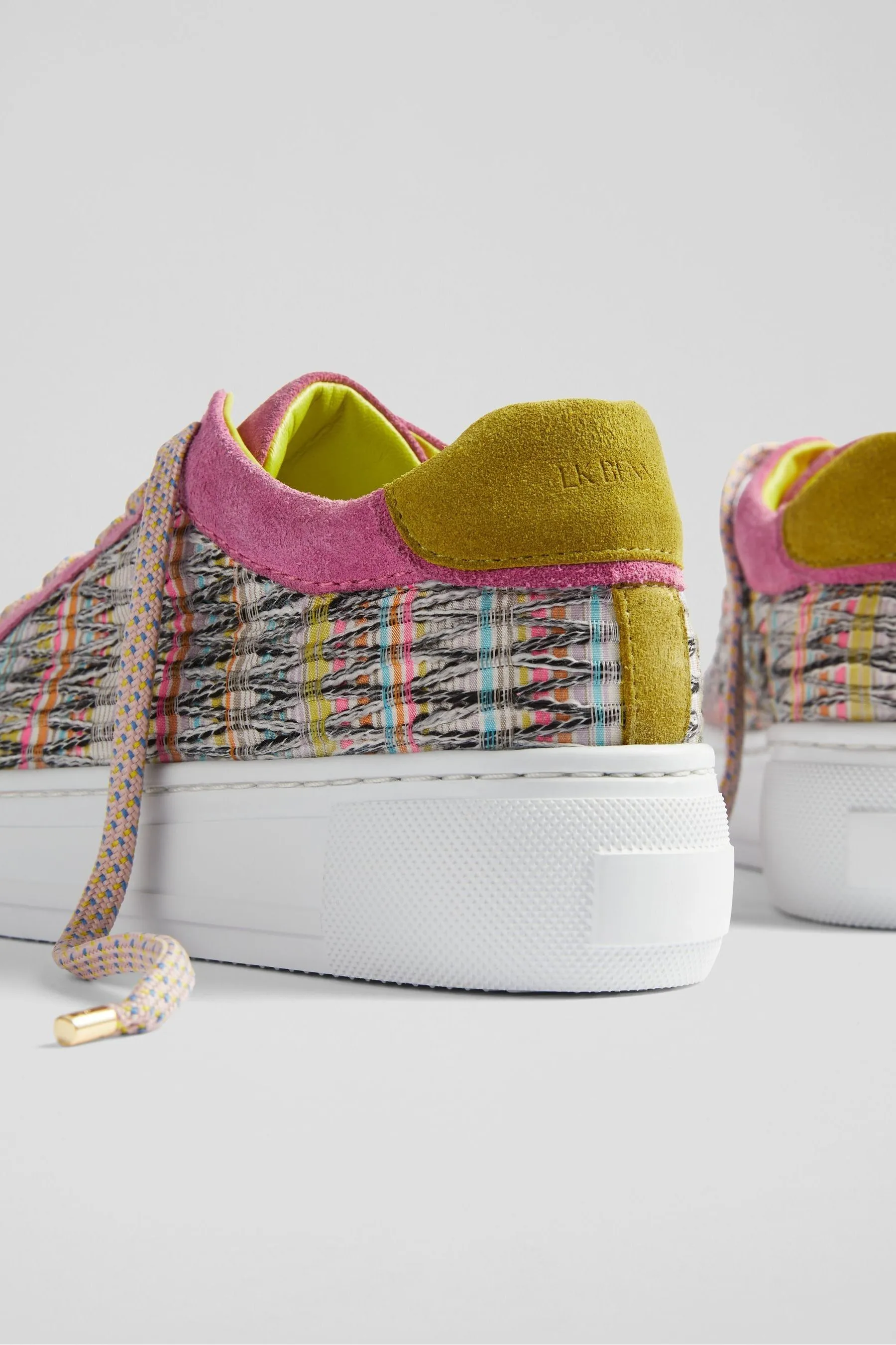 LK Bennett Lift - Multi - Scarpe da ginnastica flatform in tweed