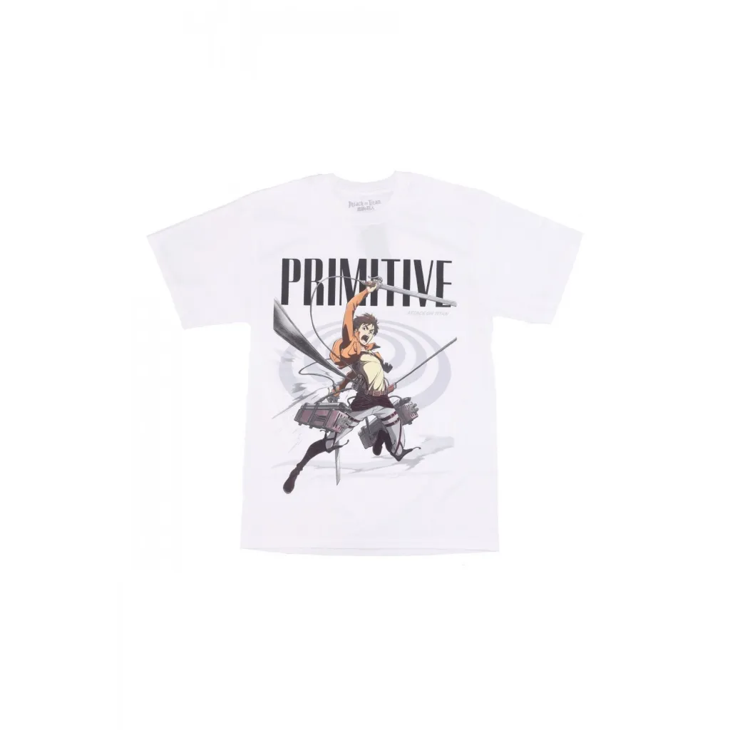 maglietta uomo eren tee x attack on titan WHITE