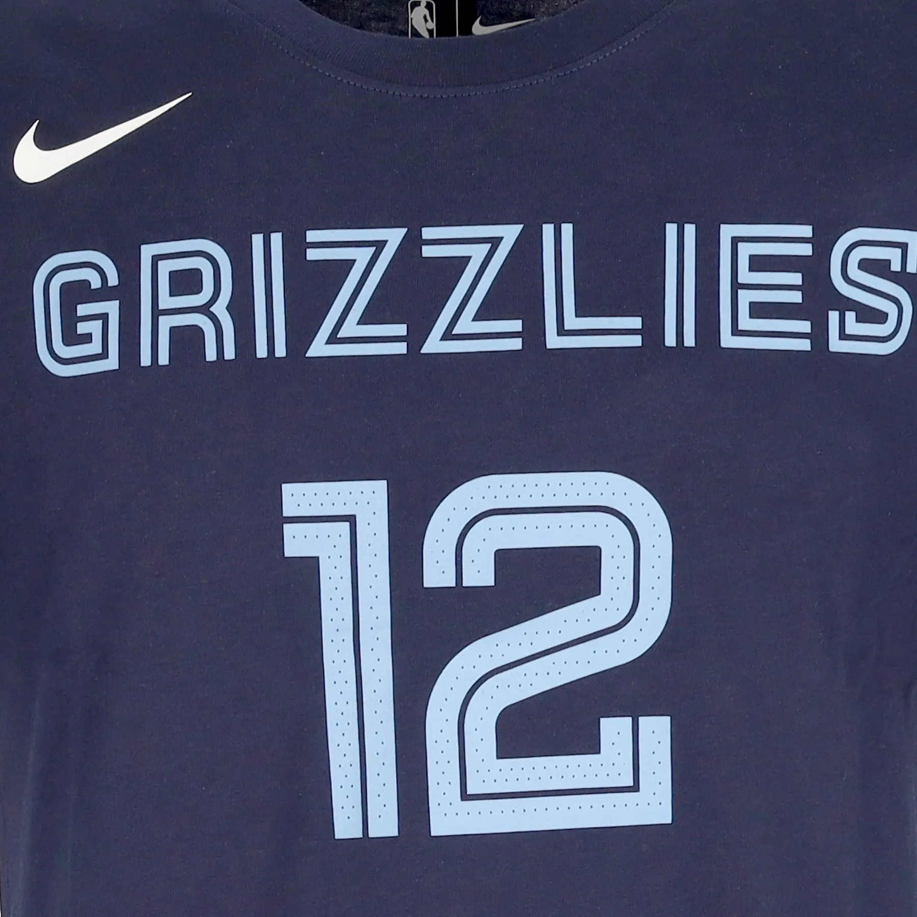 Maglietta Uomo Nba Essential Tee No 12 Ja Morant Memgri College Navy