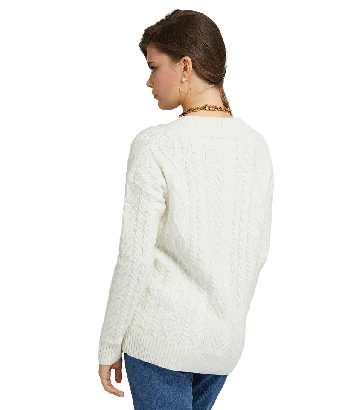 Maglione a trecce Donna Guess