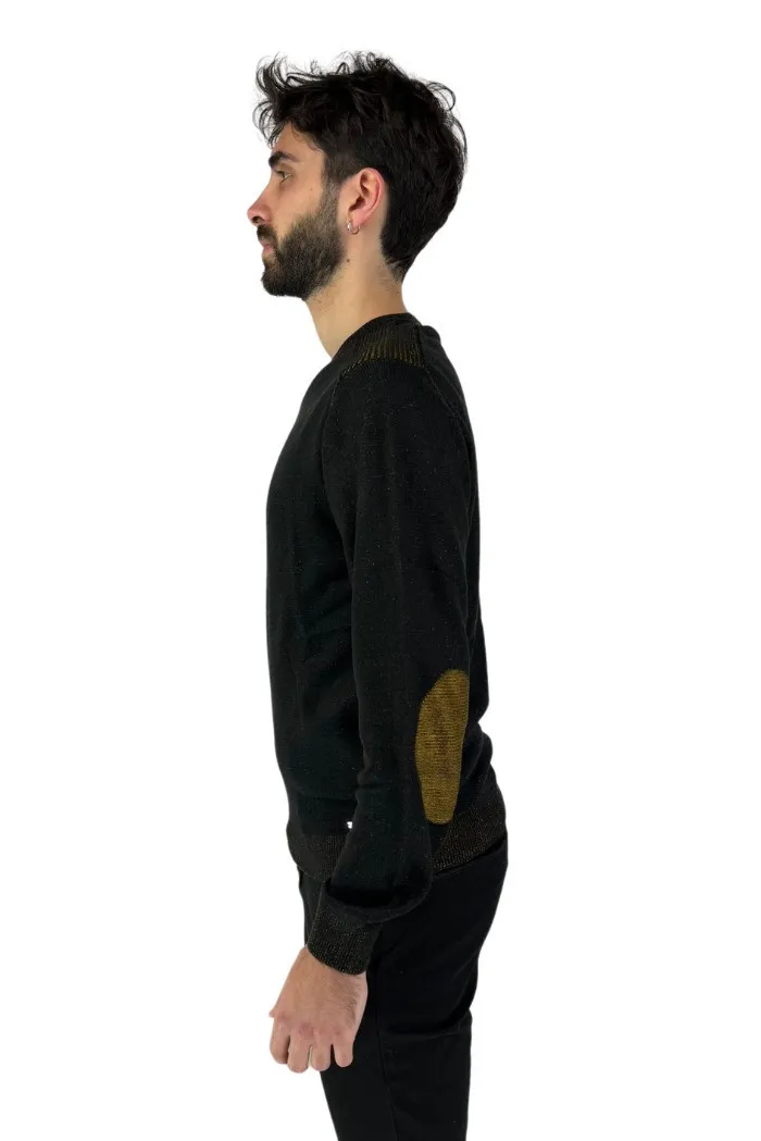 Markup maglia girocollo in misto lana con toppe mk590042