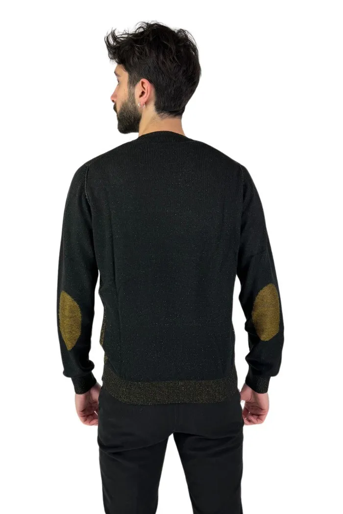 Markup maglia girocollo in misto lana con toppe mk590042