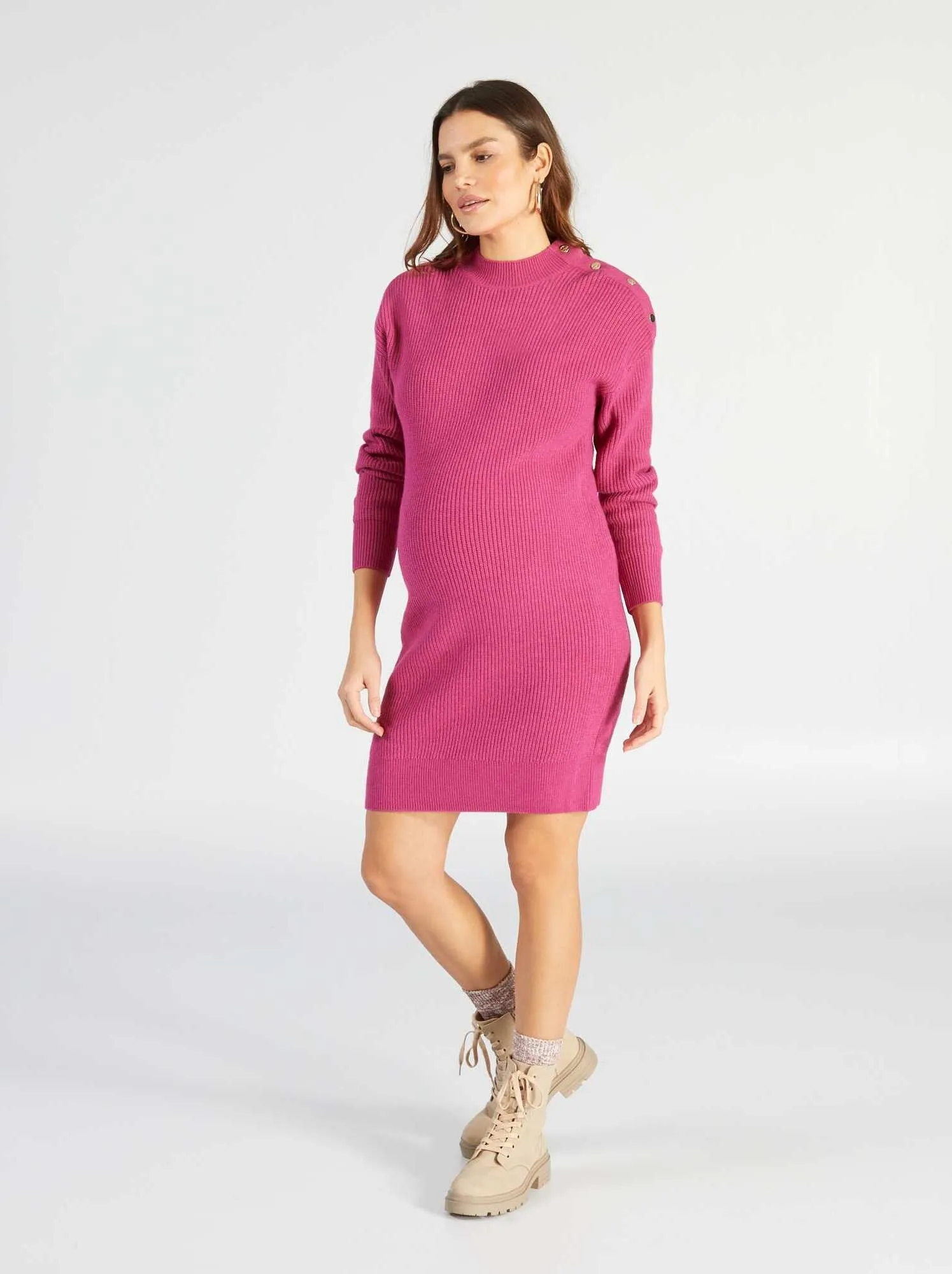 Maxi pull per l'allattamento - ROSA