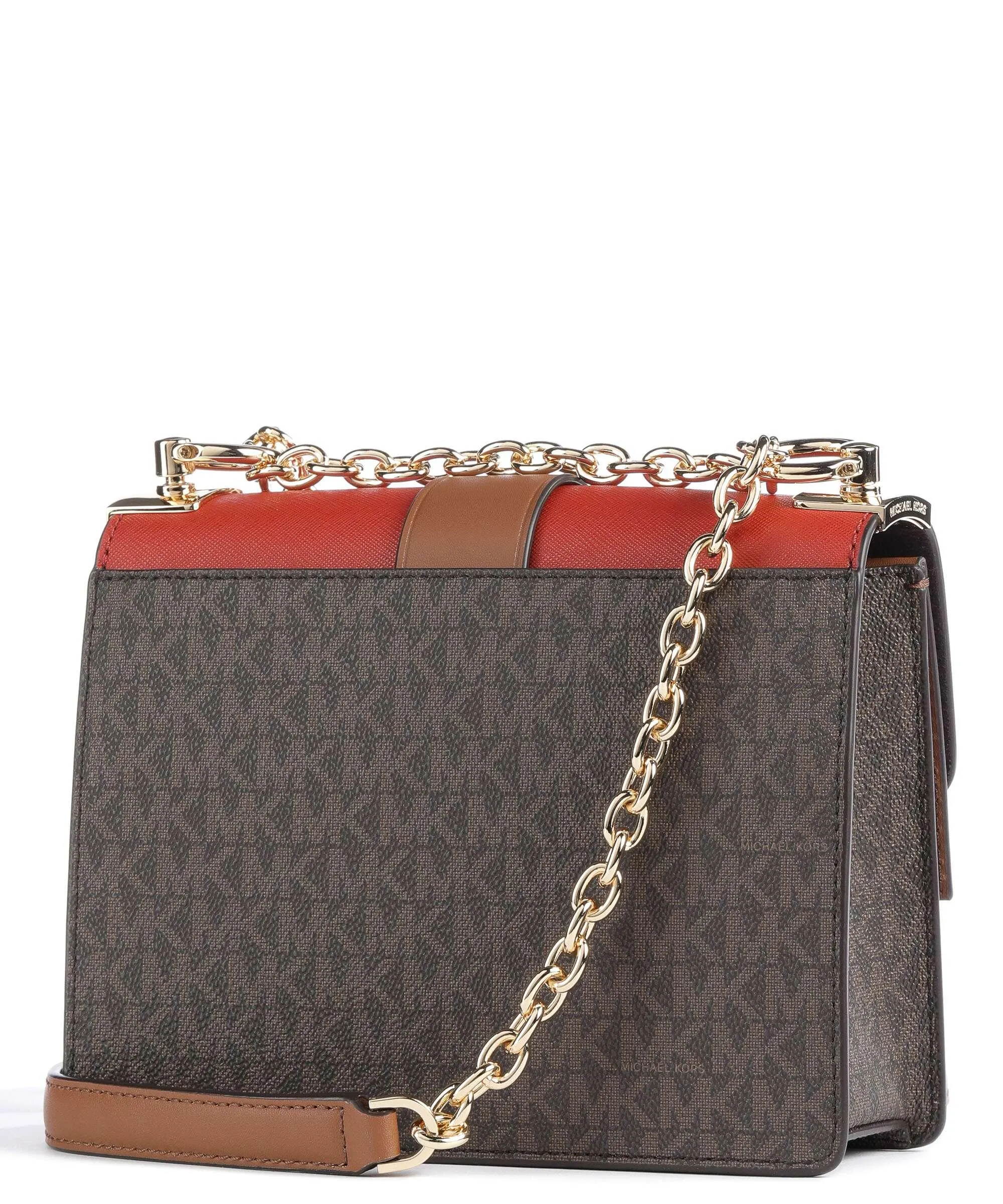  Michael Kors Greenwich Borsa a spalla tela, pelle di vacchetta saffiano multicolore  