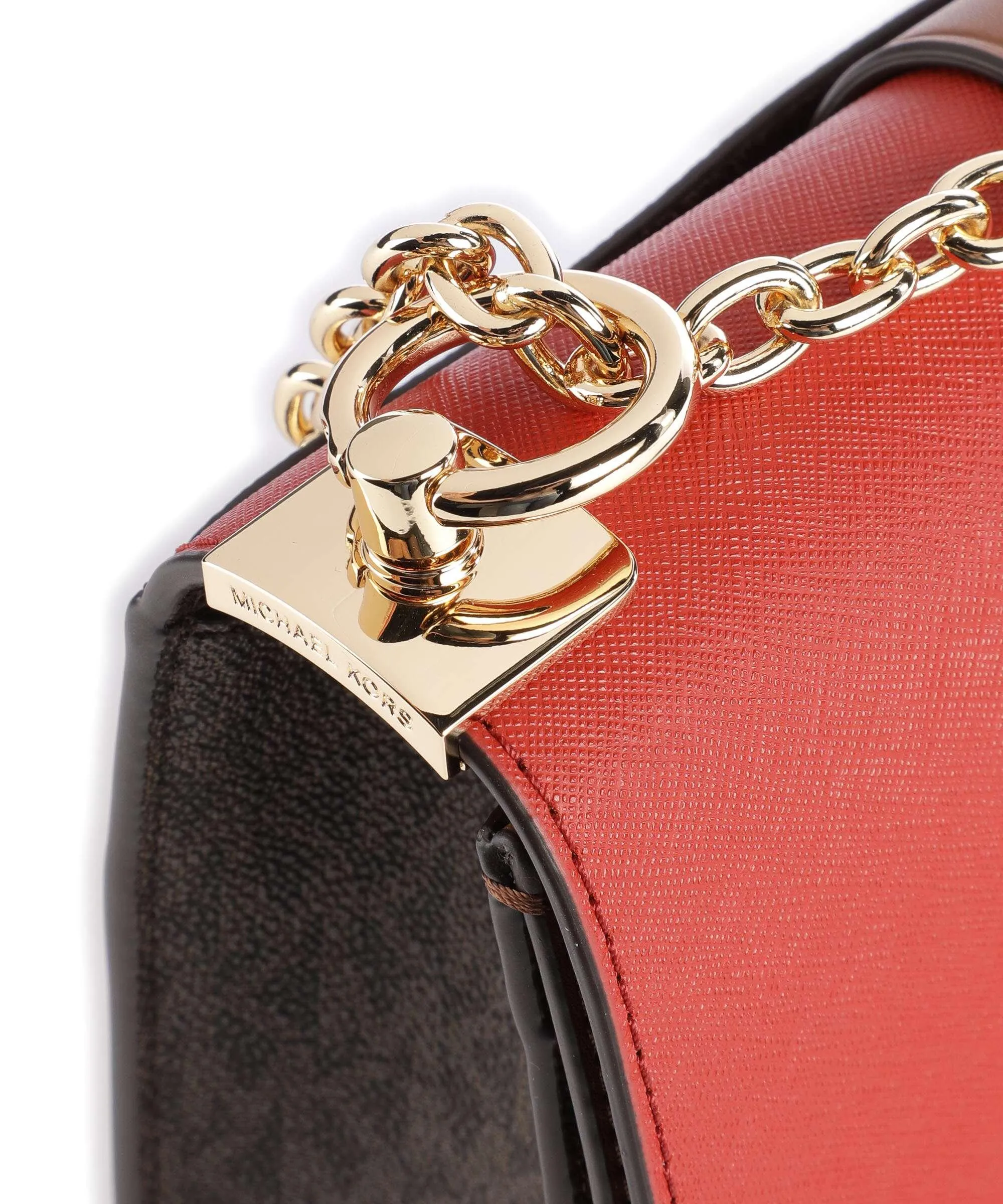  Michael Kors Greenwich Borsa a spalla tela, pelle di vacchetta saffiano multicolore  