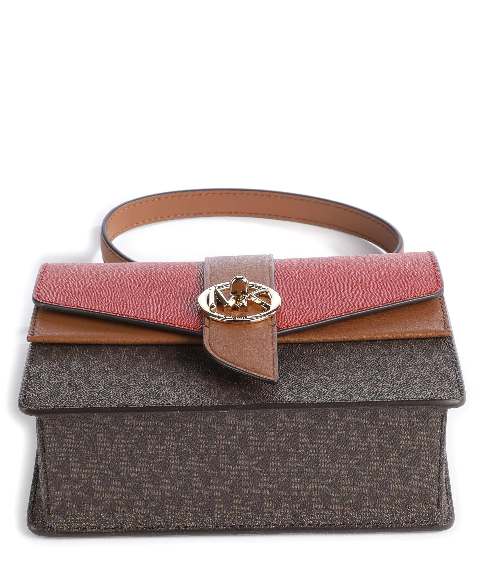  Michael Kors Greenwich Borsa a spalla tela, pelle di vacchetta saffiano multicolore  