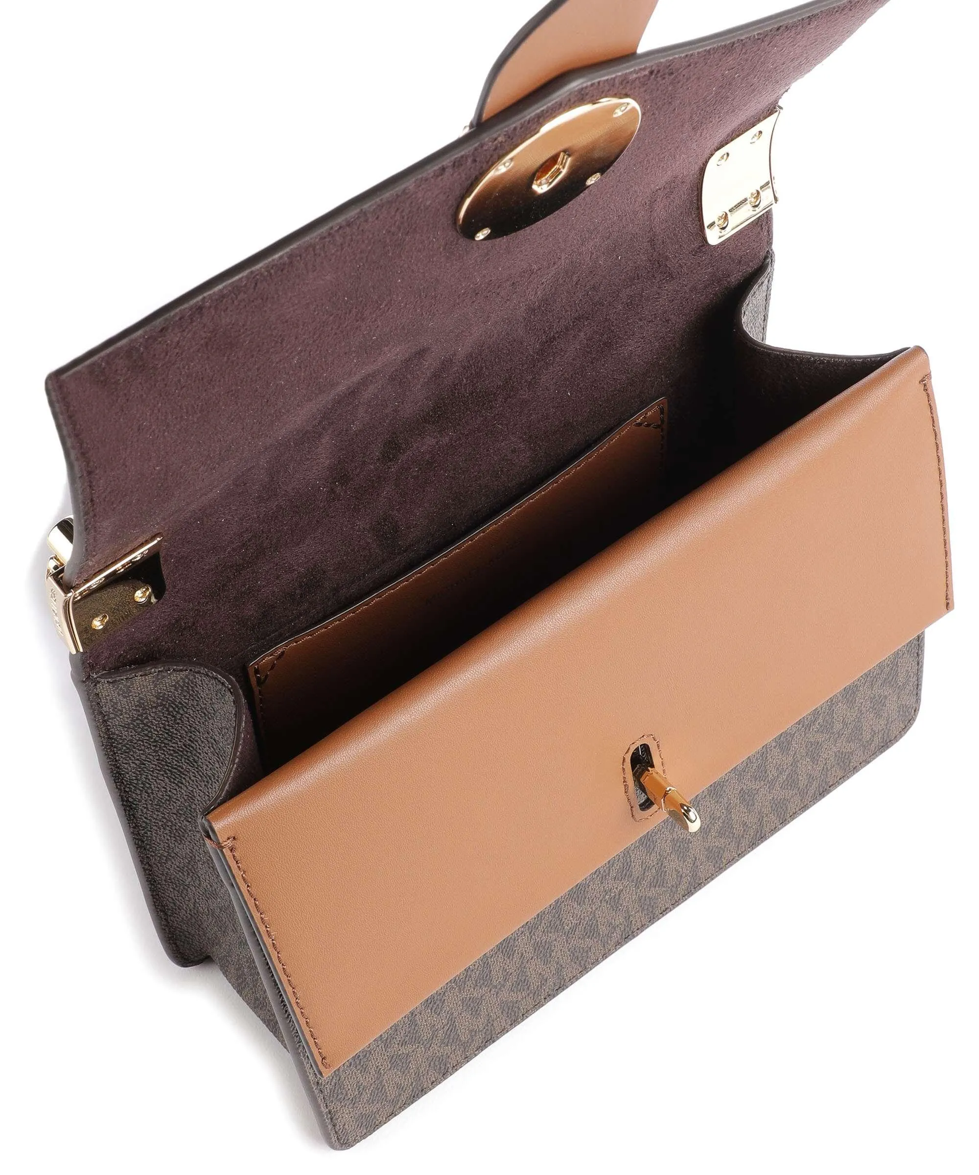  Michael Kors Greenwich Borsa a spalla tela, pelle di vacchetta saffiano multicolore  