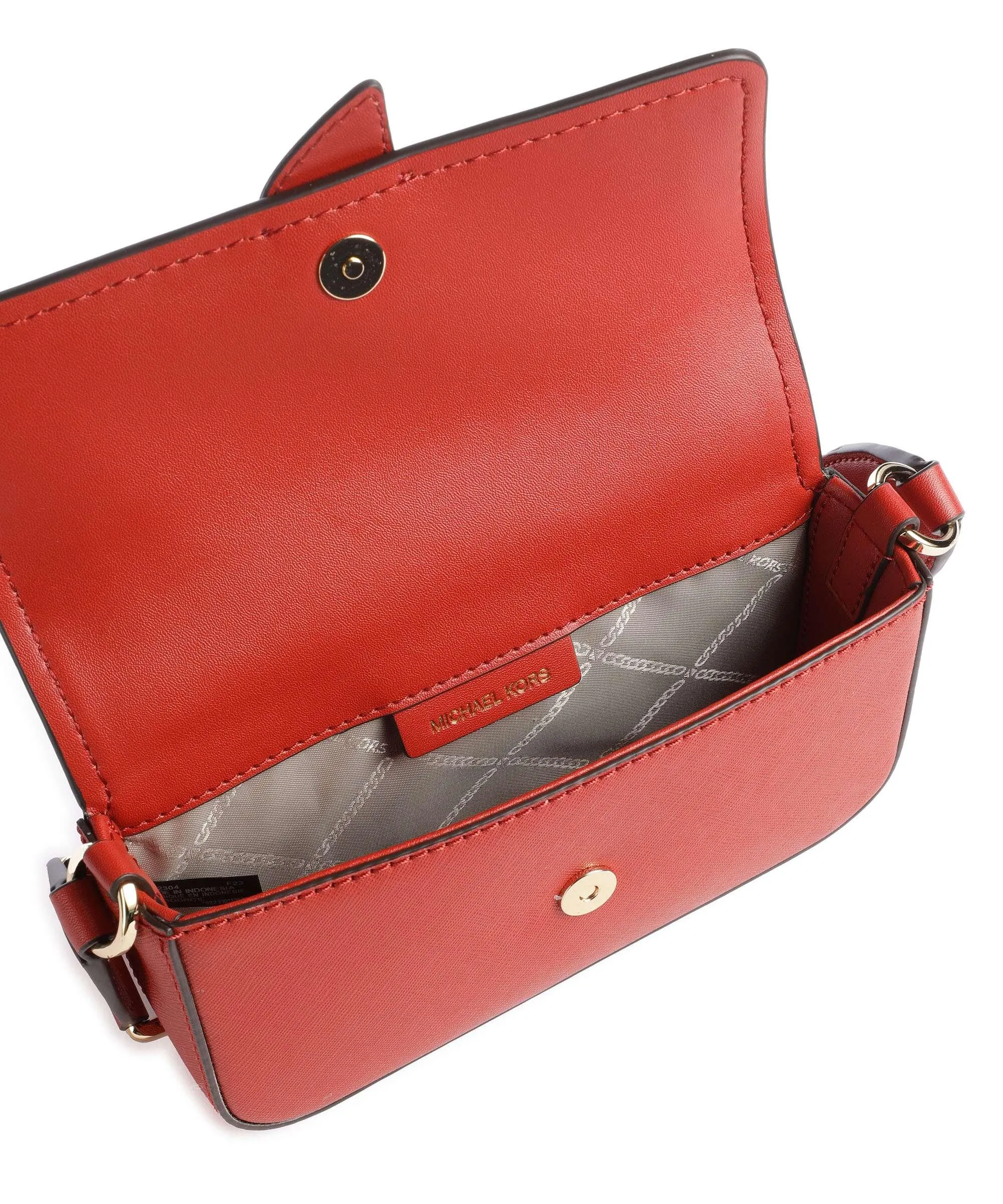  Michael Kors Greenwich Borsa a tracolla pelle di vacchetta saffiano rosso  