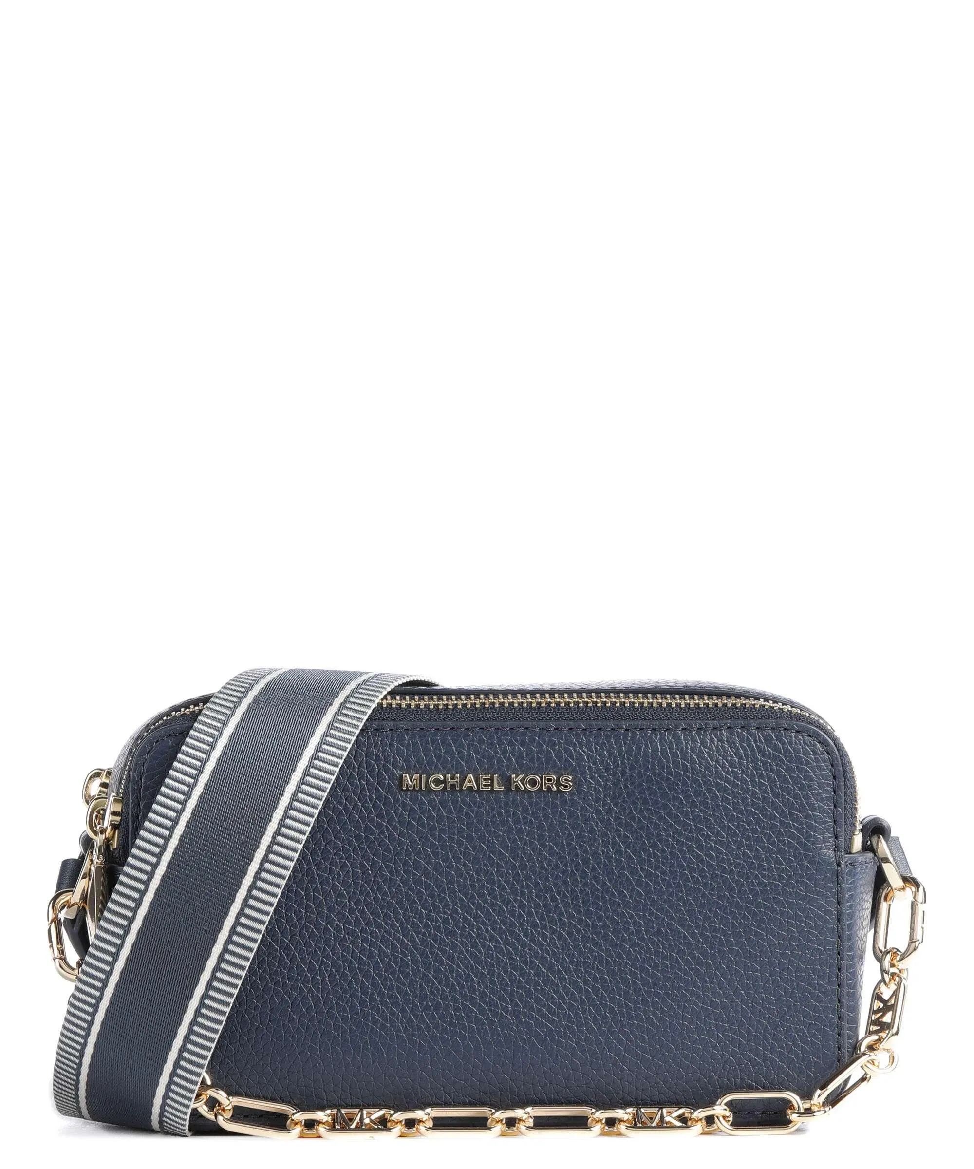  Michael Kors Jet Set Borsa a tracolla pelle di vacchetta grana navy  