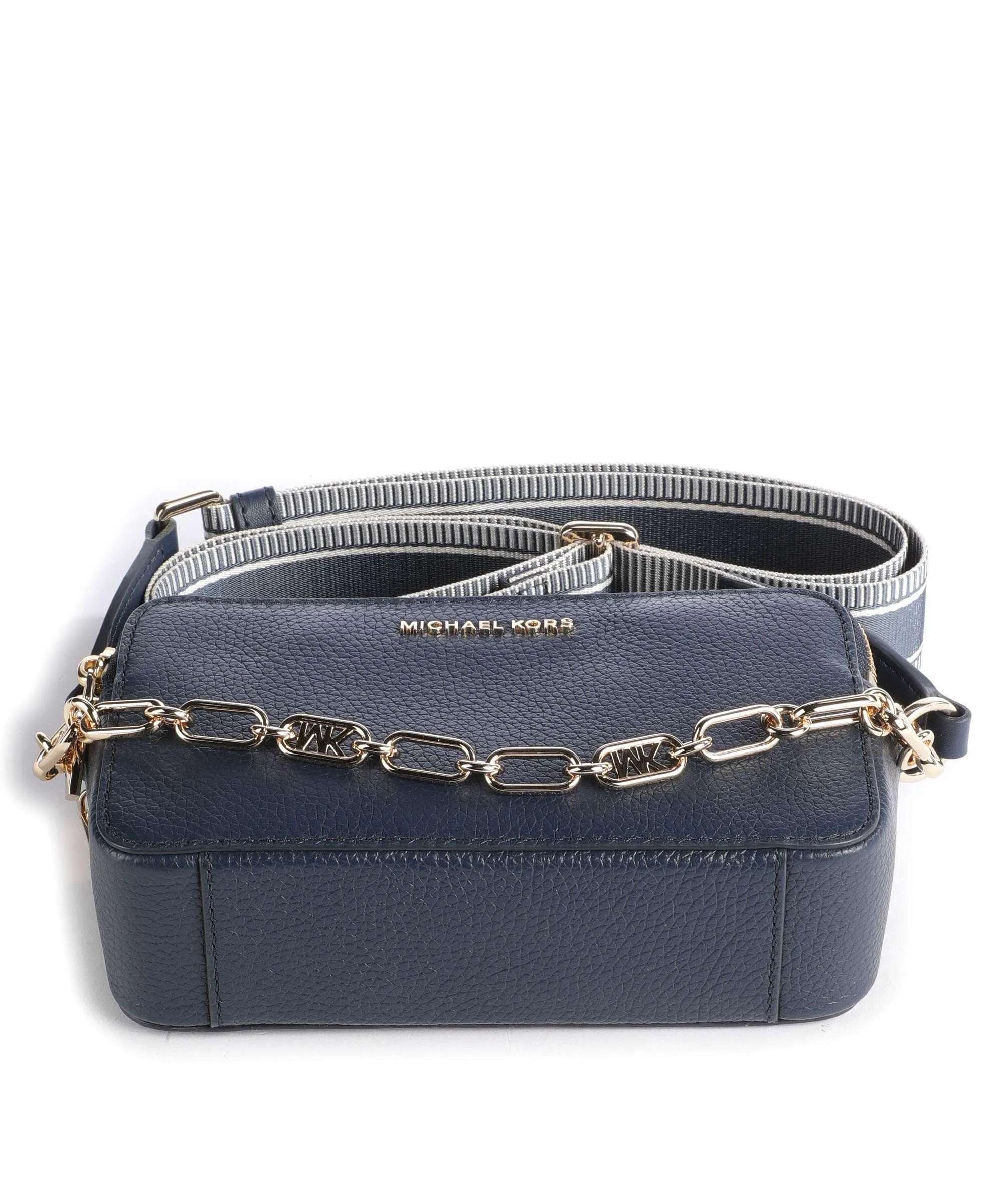  Michael Kors Jet Set Borsa a tracolla pelle di vacchetta grana navy  