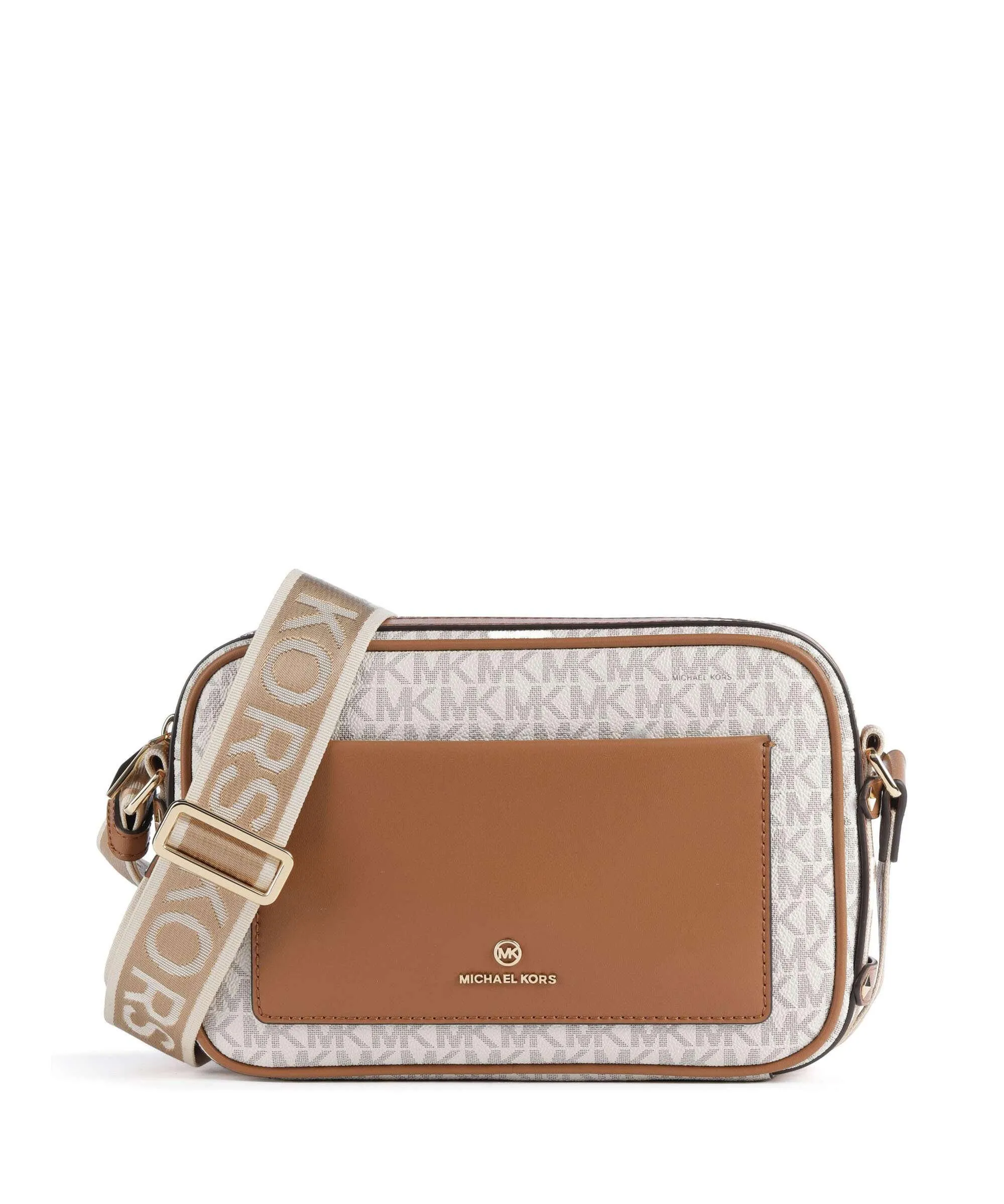  Michael Kors Maeve Borsa a tracolla tela avorio/marrone  