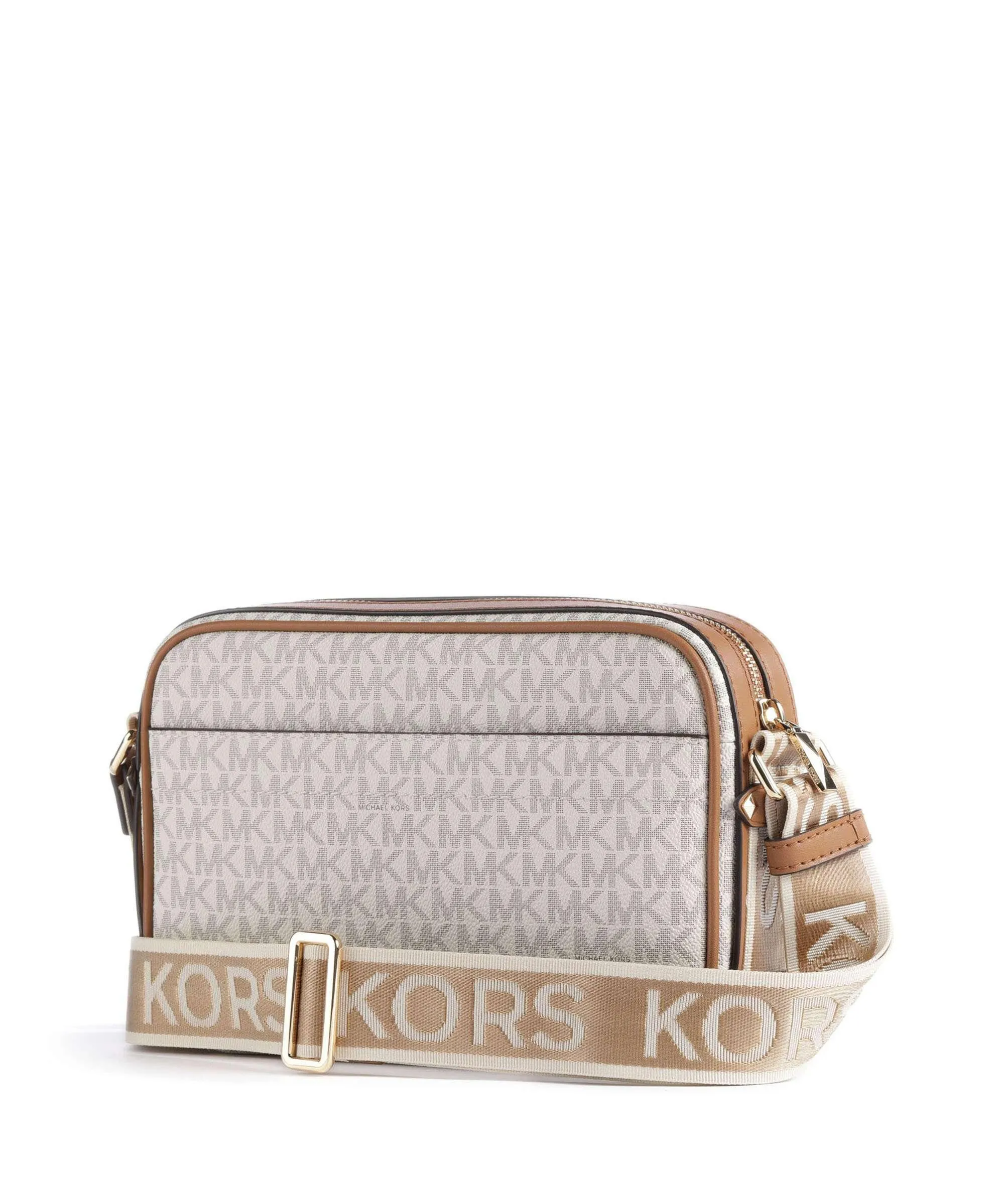  Michael Kors Maeve Borsa a tracolla tela avorio/marrone  