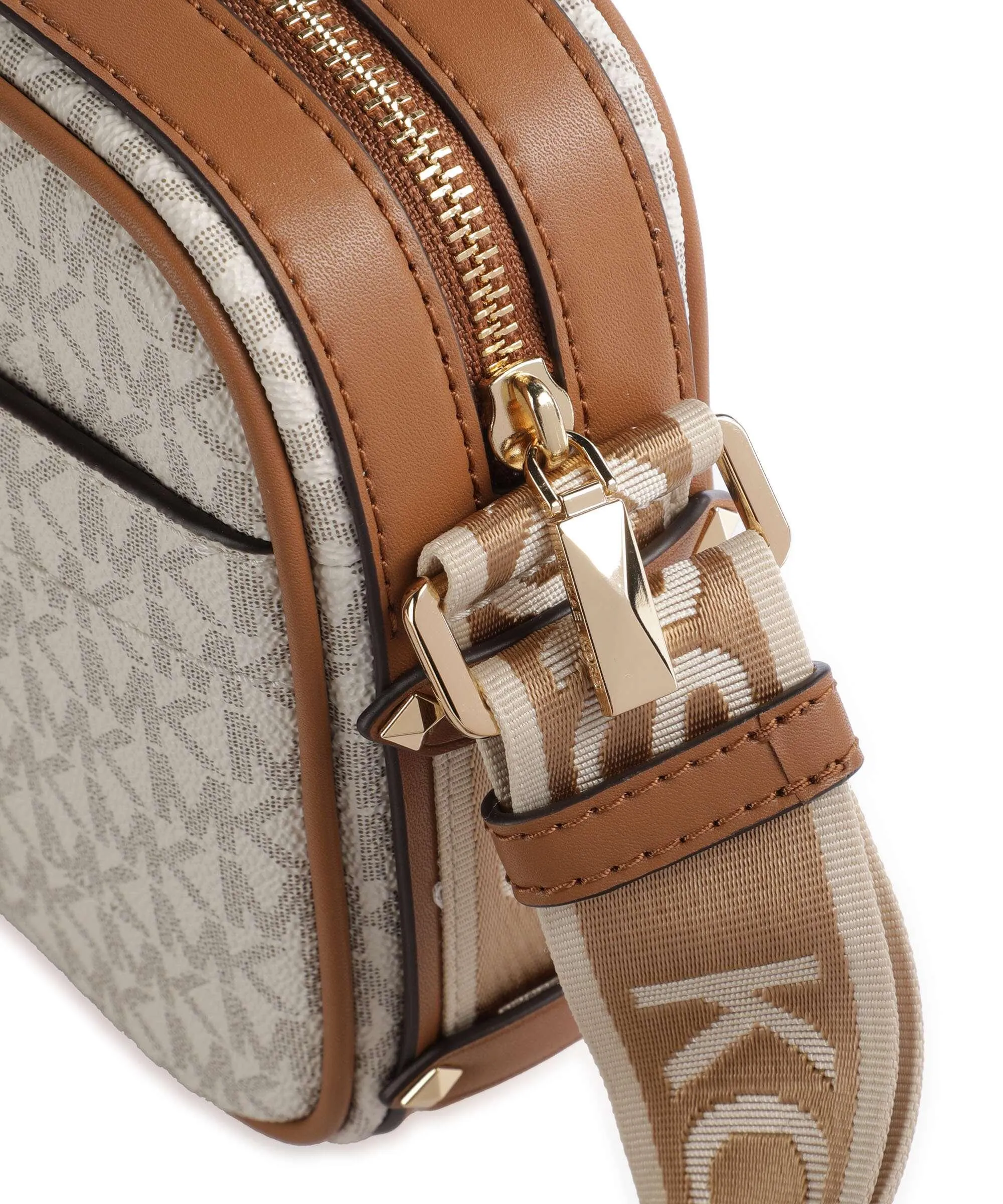 Michael Kors Maeve Borsa a tracolla tela avorio/marrone  