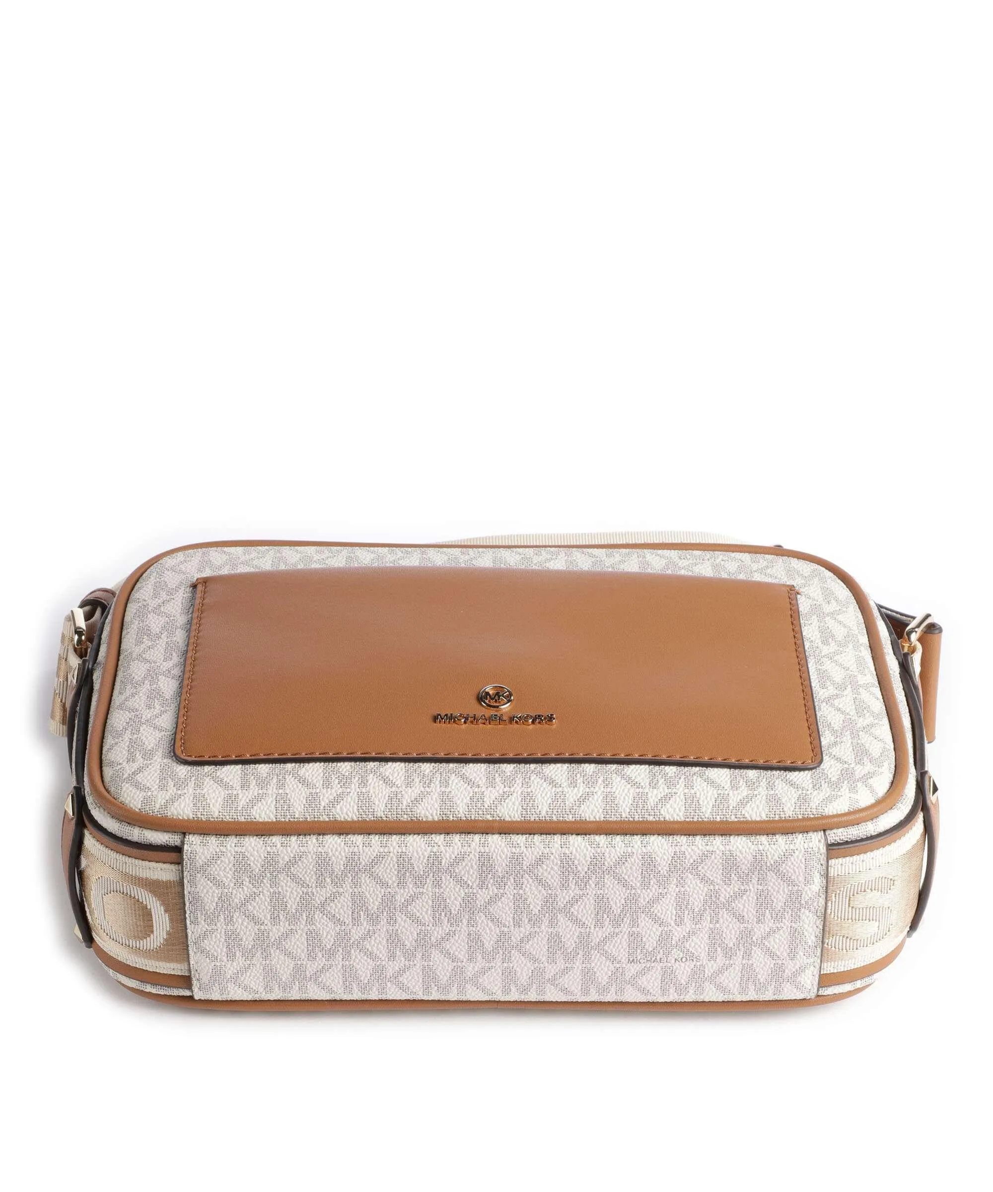  Michael Kors Maeve Borsa a tracolla tela avorio/marrone  